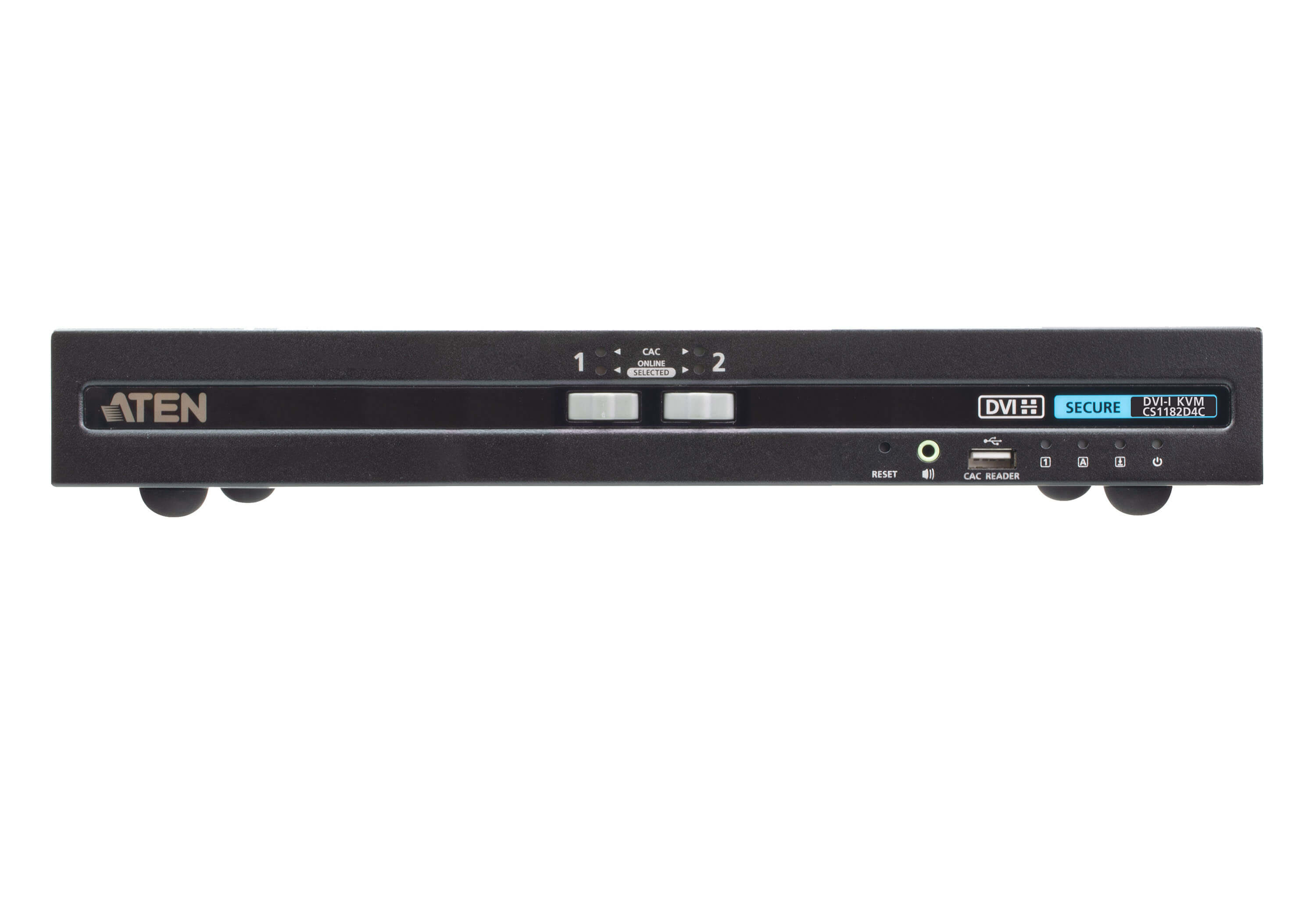 ATEN CS1182D4C commutateur �cran, clavier et souris Grille de montage Noir