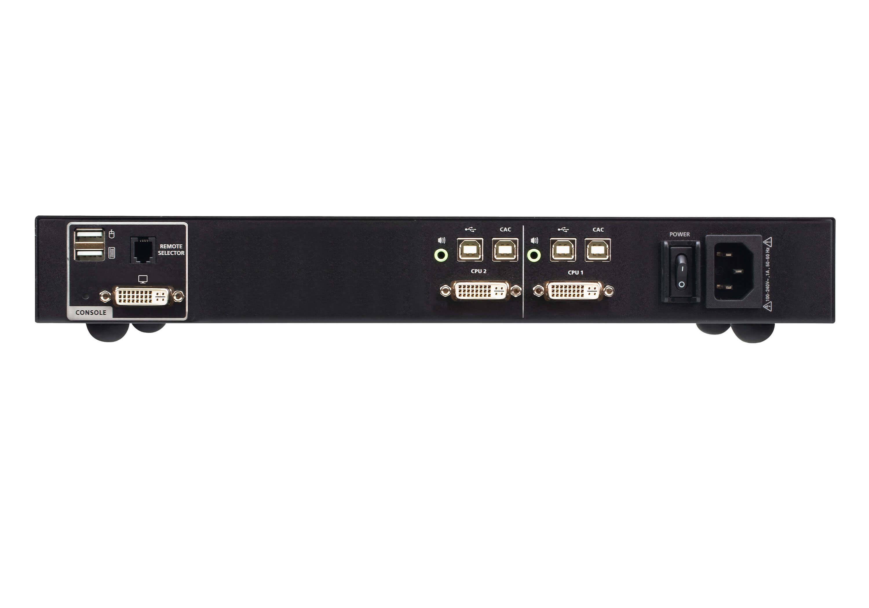 ATEN CS1182D4C commutateur �cran, clavier et souris Grille de montage Noir