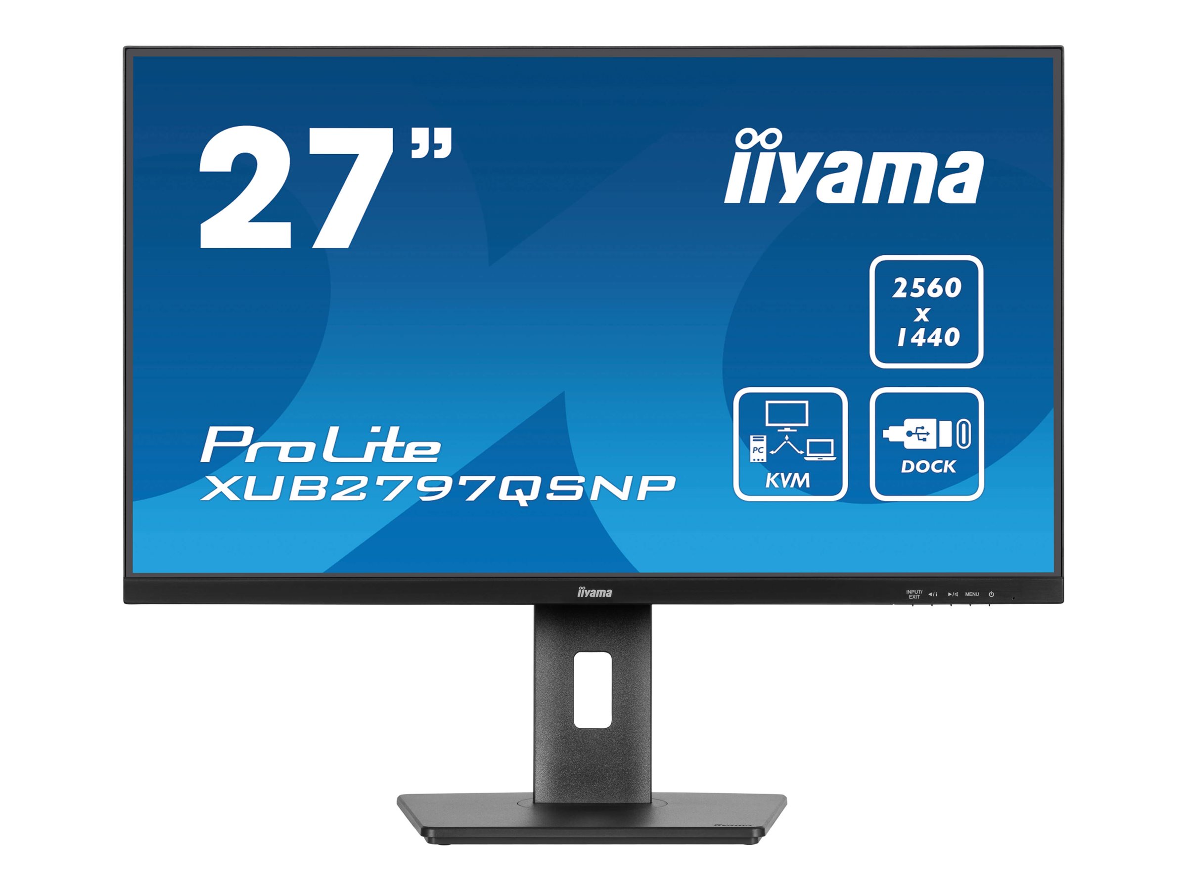 iiyama ProLite XUB2797QSNP-B1 computer monitor 68.6 cm (27) 2560 x 1440 pixels Wide Quad HD LED Black