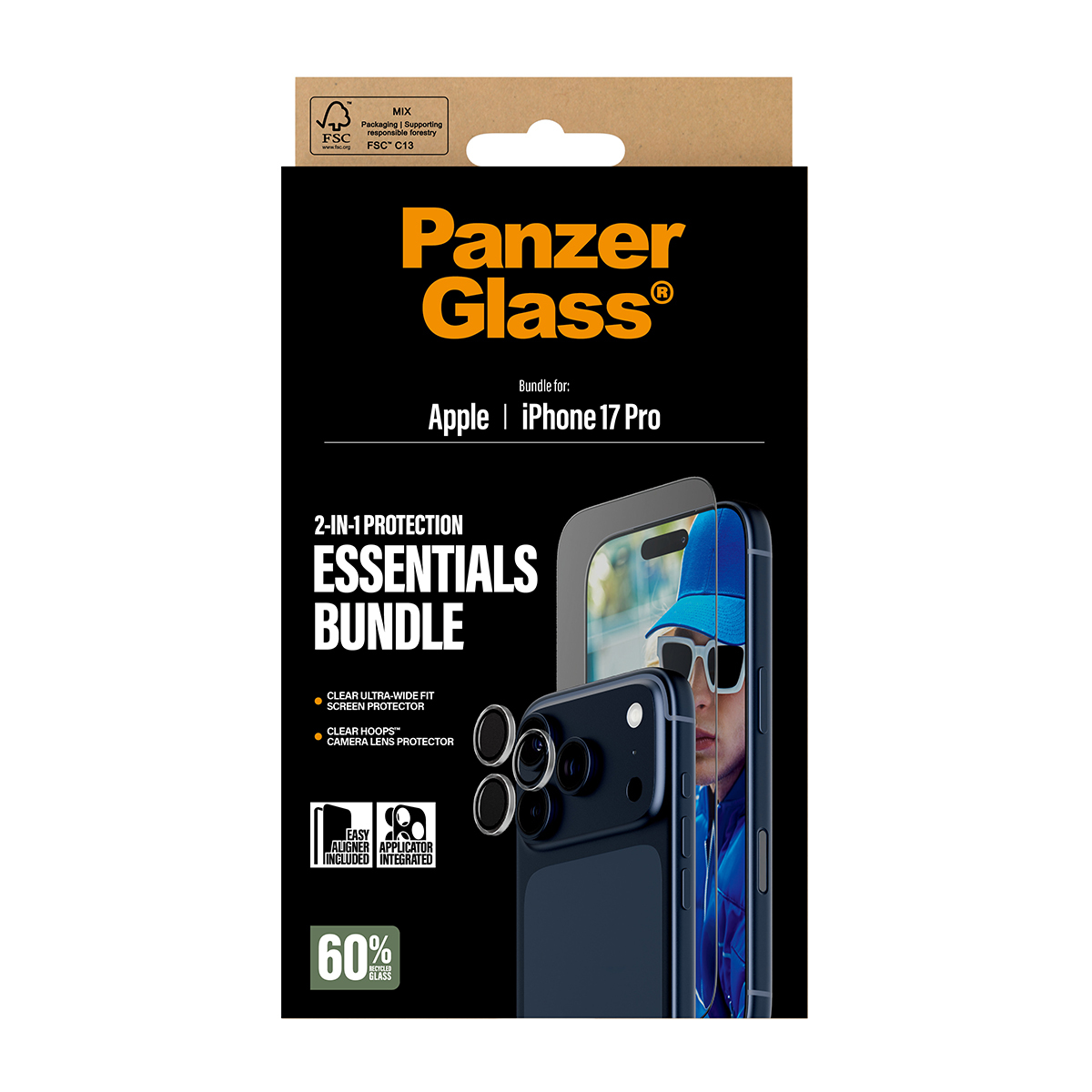 PanzerGlass 2-in-1 Essentials Bundle iPhone 17 Pro