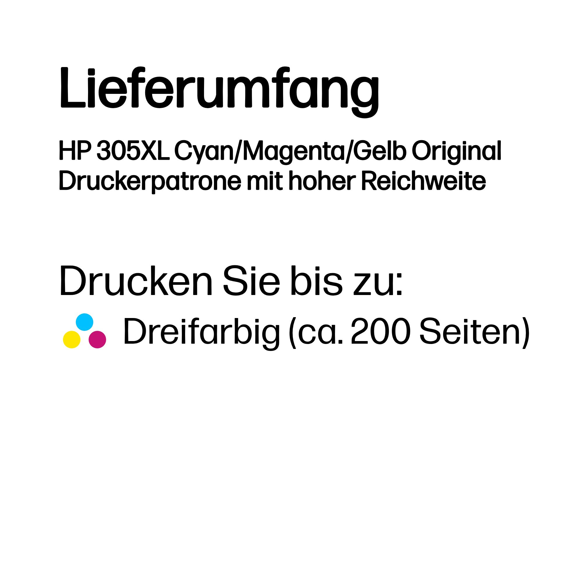 HP 305XL High Yield Tri-color Original Ink Cartridge