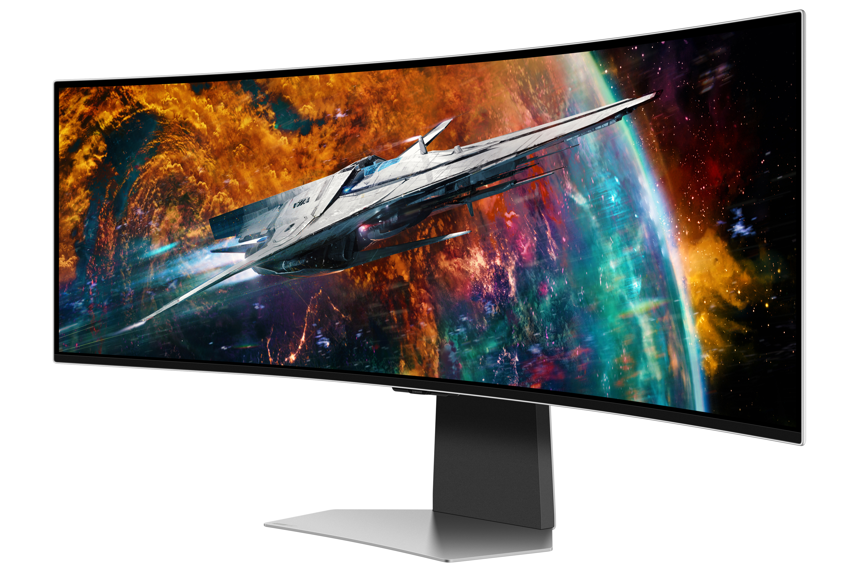 Samsung G95SC computer monitor 124.5 cm (49) 5120 x 1440 pixels Dual QHD OLED Silver