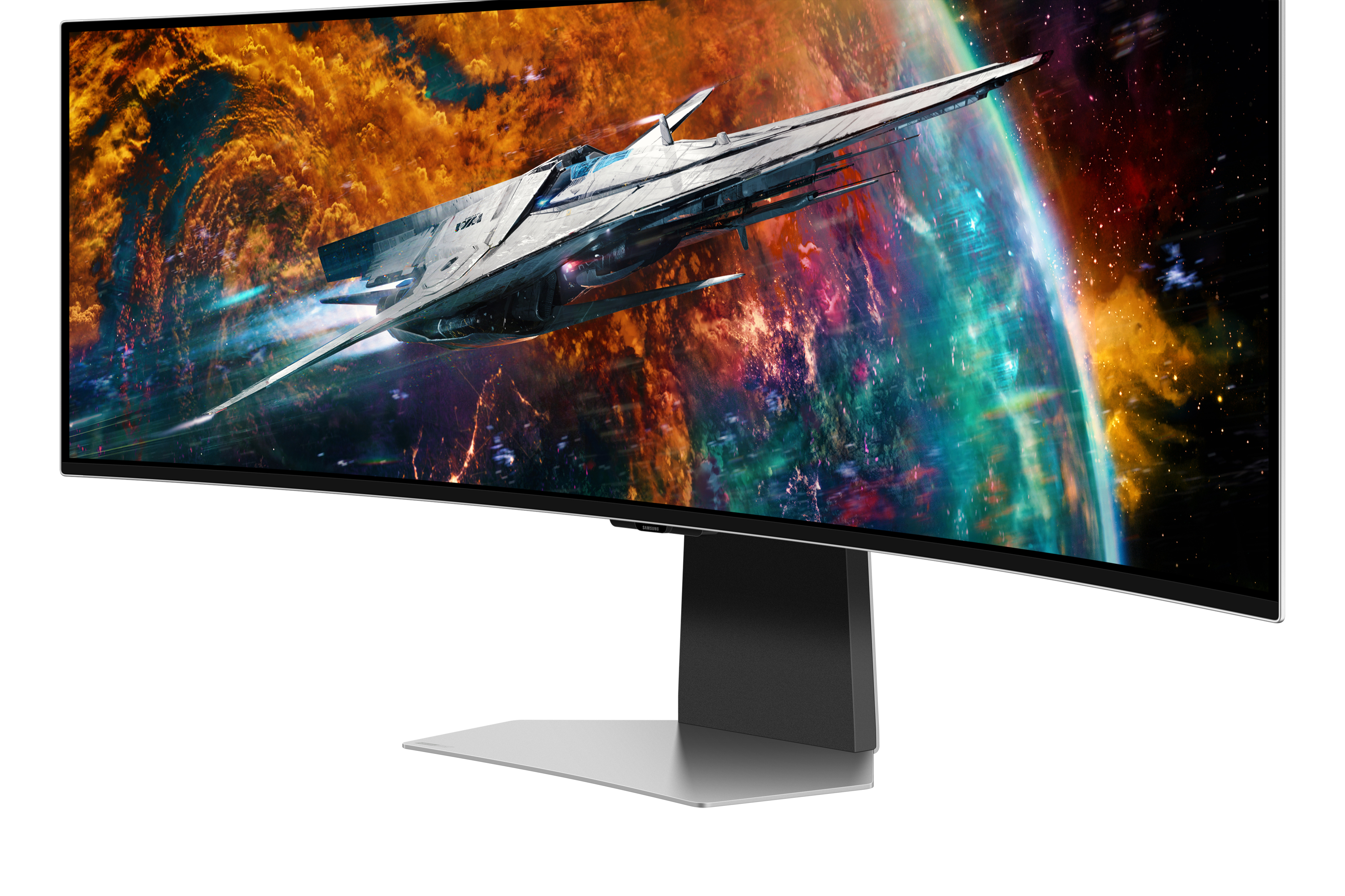 Samsung G95SC computer monitor 124.5 cm (49) 5120 x 1440 pixels Dual QHD OLED Silver