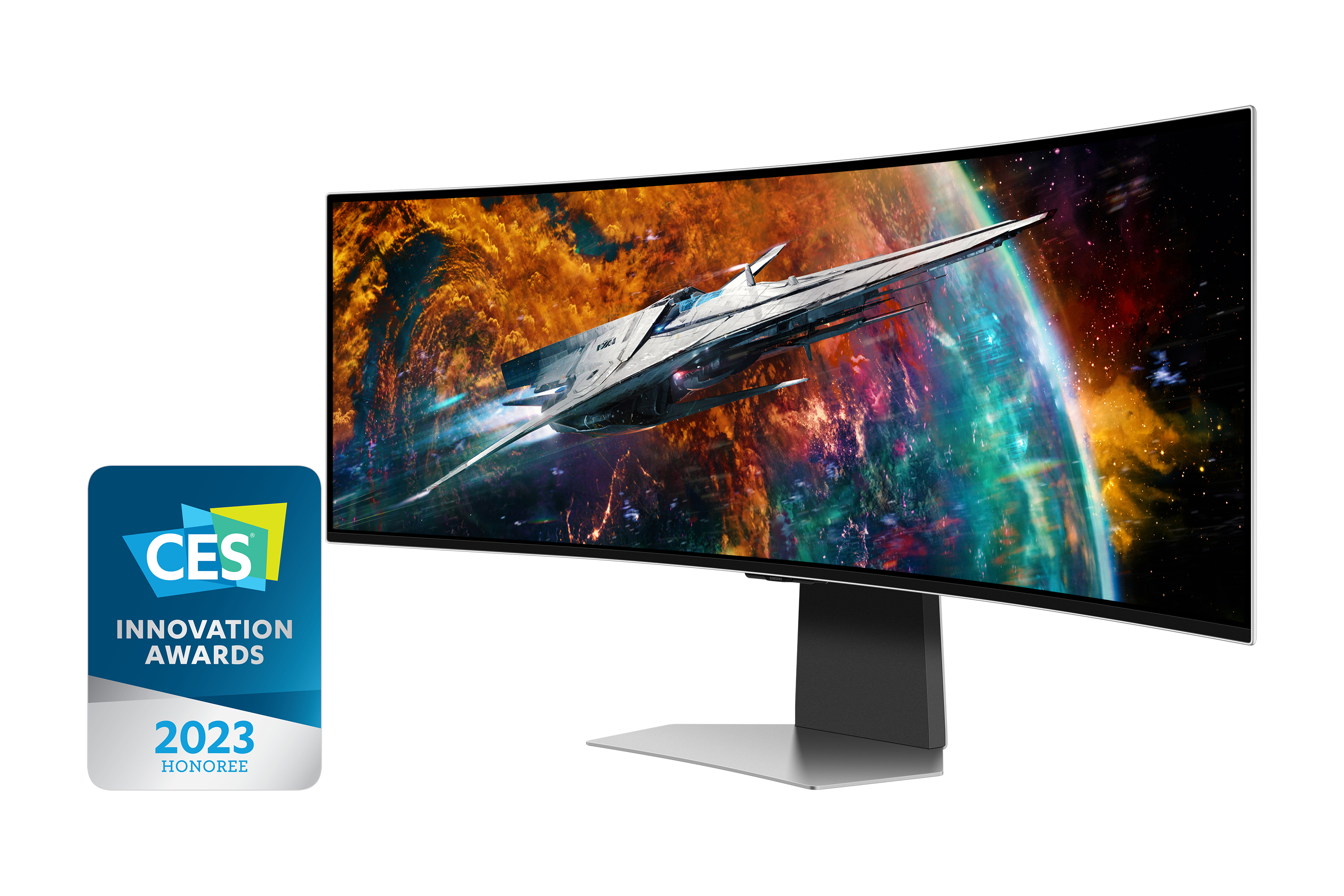Samsung G95SC computer monitor 124.5 cm (49) 5120 x 1440 pixels Dual QHD OLED Silver