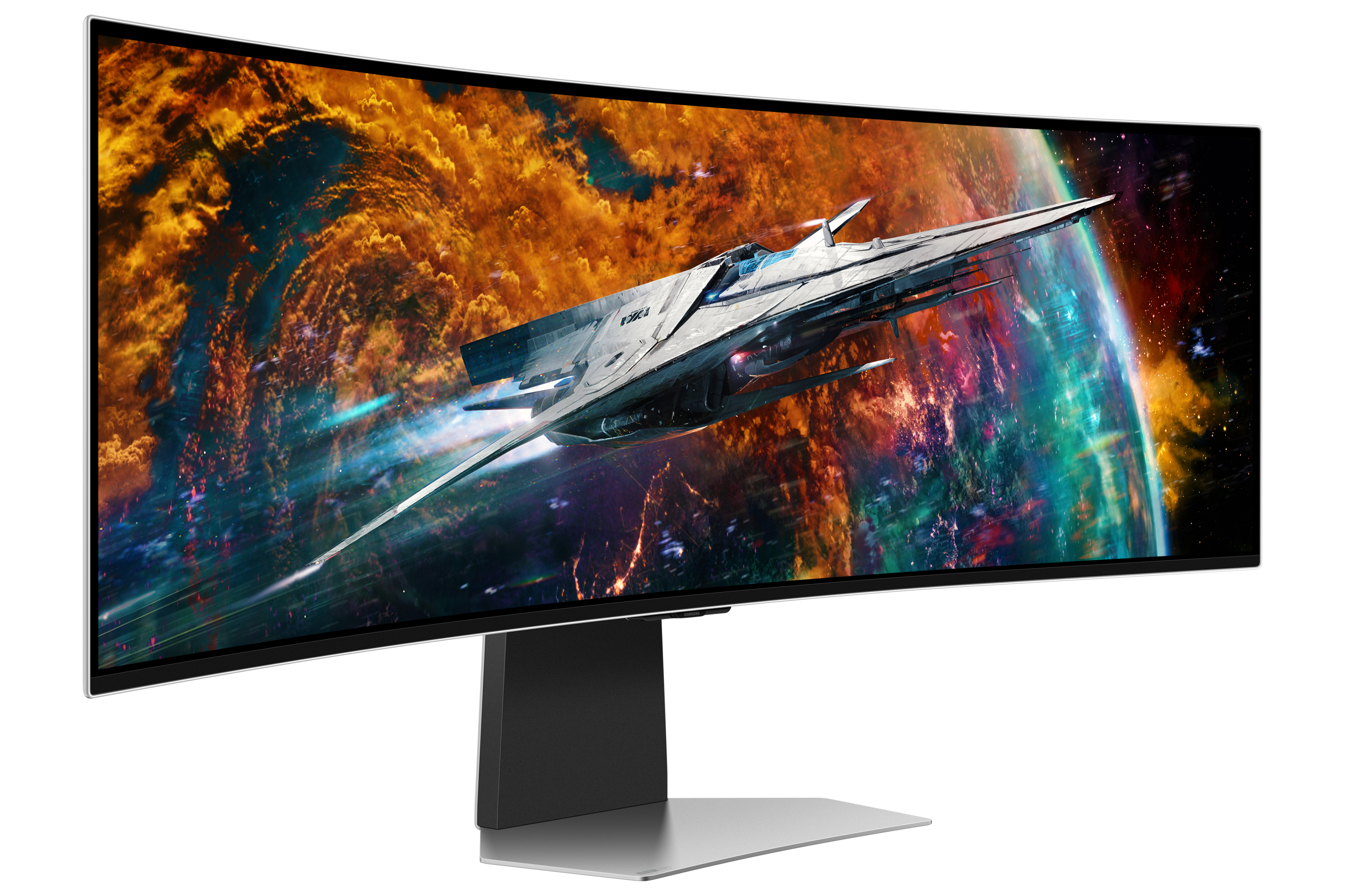 Samsung G95SC computer monitor 124.5 cm (49) 5120 x 1440 pixels Dual QHD OLED Silver