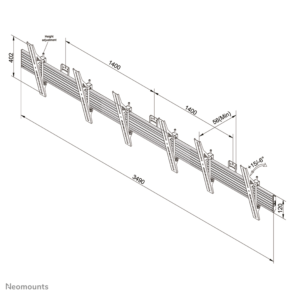 Neomounts by Newstar Pro menuboard supporto a parete