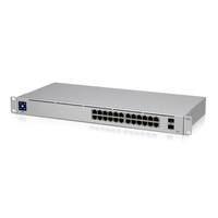 Ubiquiti USW-24 - SWITCH GERE - 24 X+ 2 SFP - DE BUREAU - MONTABLE - Switch - Glasfaser (LWL)