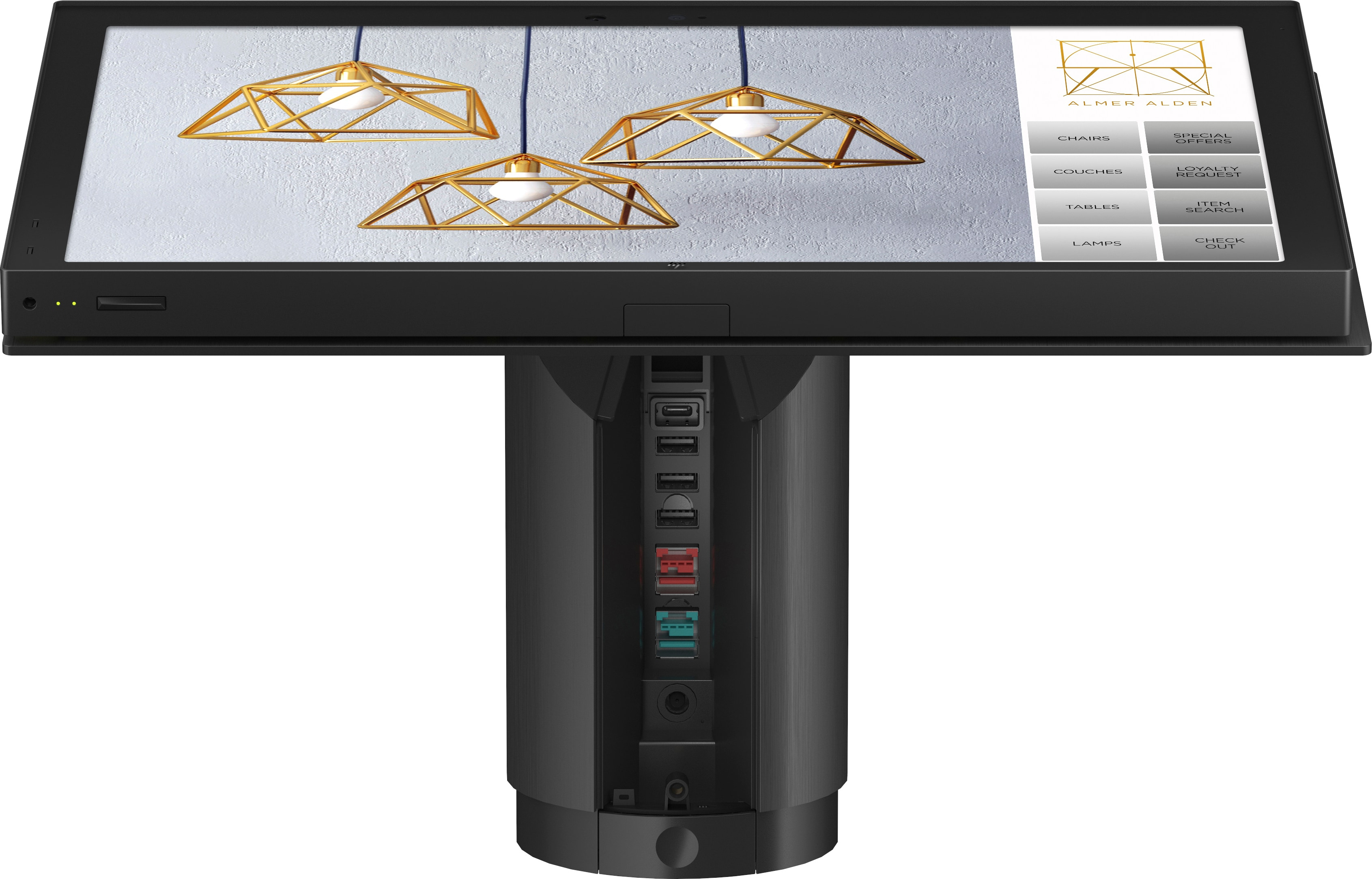 HP Engage One Pro - All-in-One (Komplettlsung) - 1 x Core i3 10100E / 3.2 GHz - RAM 8 GB - SSD 256 GB - NVMe, TLC - UHD Graphics 630 - GigE - WLAN: Bluetooth 5.0, 802.11a/b/g/n/ac/ax - Win 10 IoT Enterprise 2019 LTSC 64-bit - Monitor: LED 39.6 cm (15.6)