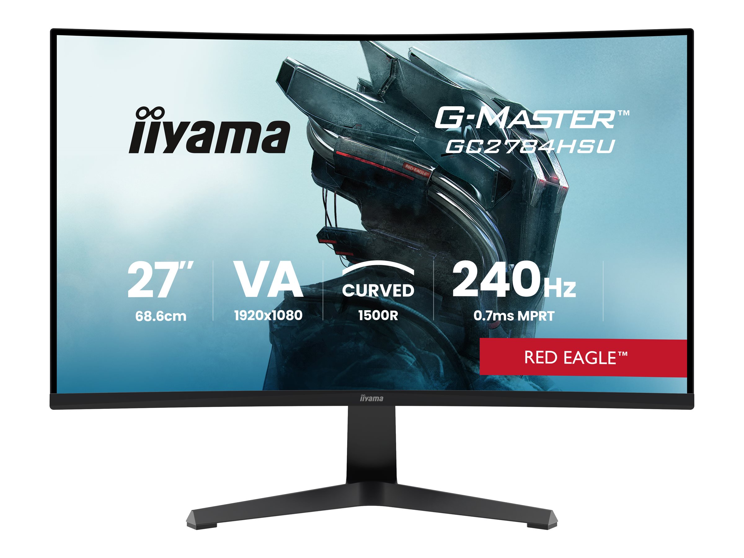 Iiyama G-MASTER Red Eagle GC2784HSU-B1 - LED-Monitor - Gaming - gebogen - 68.6 cm (27)