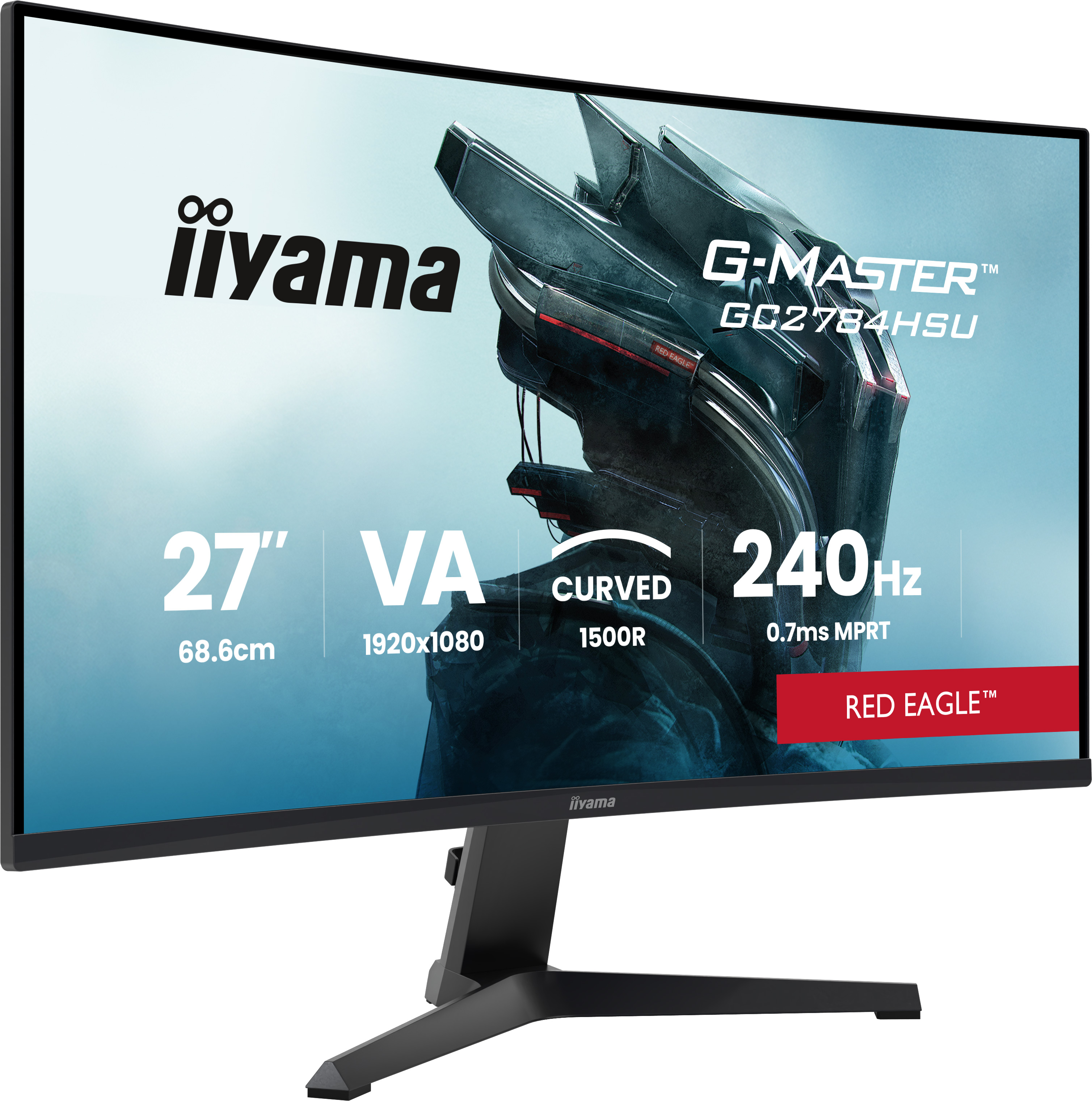Iiyama G-MASTER Red Eagle GC2784HSU-B1 - LED-Monitor - Gaming - gebogen - 68.6 cm (27)