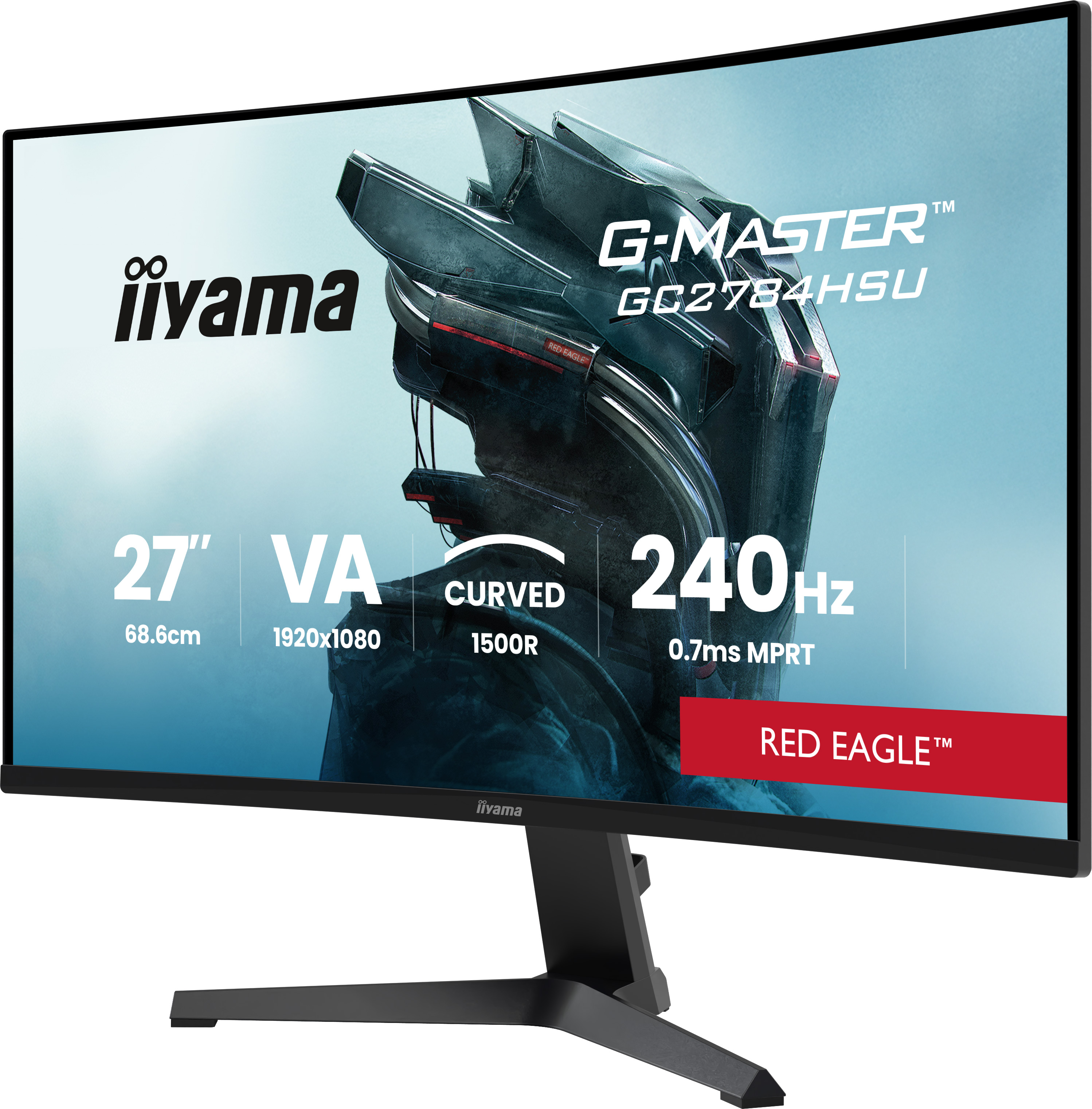 Iiyama G-MASTER Red Eagle GC2784HSU-B1 - LED-Monitor - Gaming - gebogen - 68.6 cm (27)