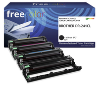 freecolor Toner Brother DR-241CL Drum Kit BK/C/M/Y 15000 Sei remanufactured - Wiederaufbereitet - Kompatibel