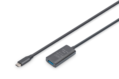 DIGITUS Aktives USB 3.2 Gen1 5G Verlngerungskabel, USB-C - USB-A, 5m