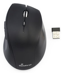 MediaRange MROS105-GR clavier Souris incluse maison/bureau RF sans fil QWERTZ Grec Noir, Argent