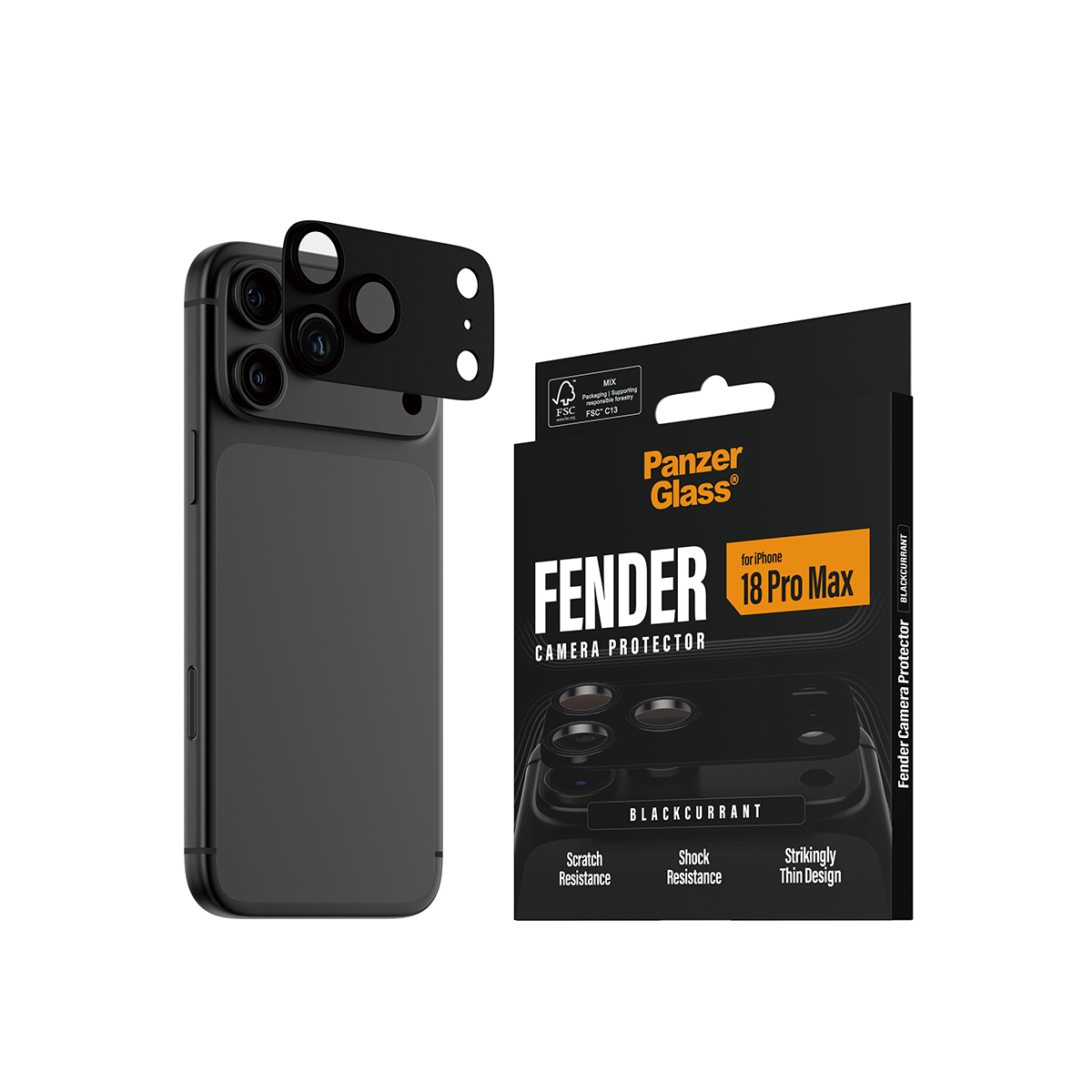 PanzerGlass Fender Protezione Fotocamere Nerocurrant iPhone 18 Pro Max