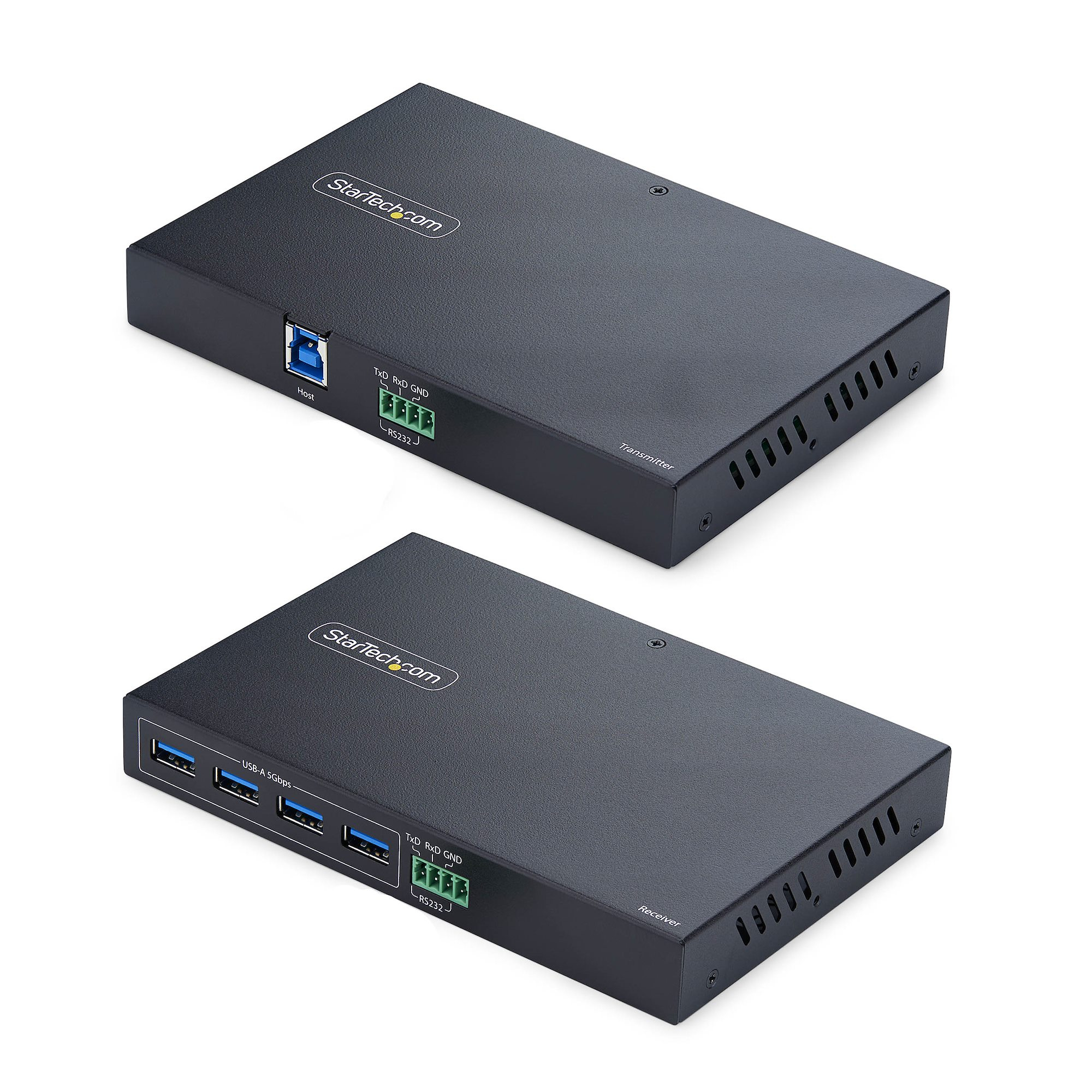StarTech.com Extender USB 3.0 a 4 Porte su Ethernet fino a 100 m tramite Cavo RJ45 Cat6a/Cat7/Cat8, Estensione per Dispositivi USB Remoti, Hub 4x USB-A 5Gbps, TAA