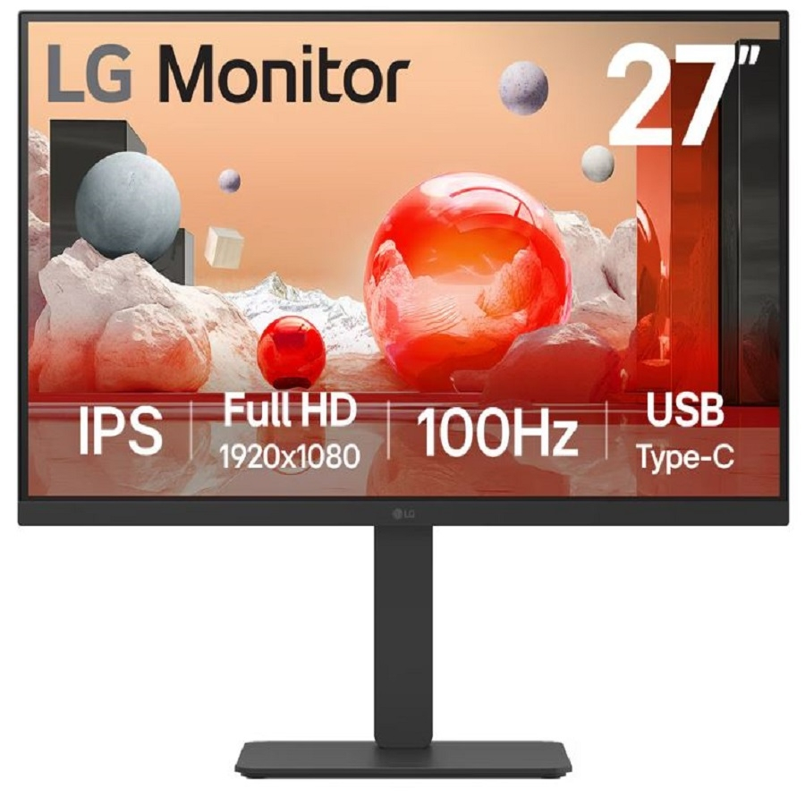 LG 27BA650-B computer monitor 68.6 cm (27) 1920 x 1080 pixels Full HD LCD Tabletop Black