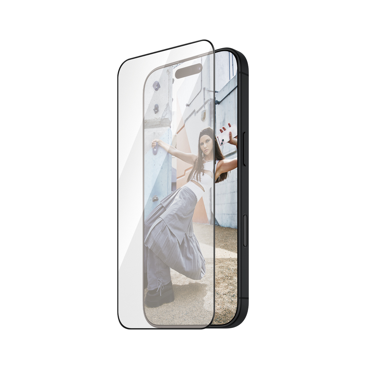 PanzerGlass SAFE. by Screen Black Frame iPhone24 6.7 UWF