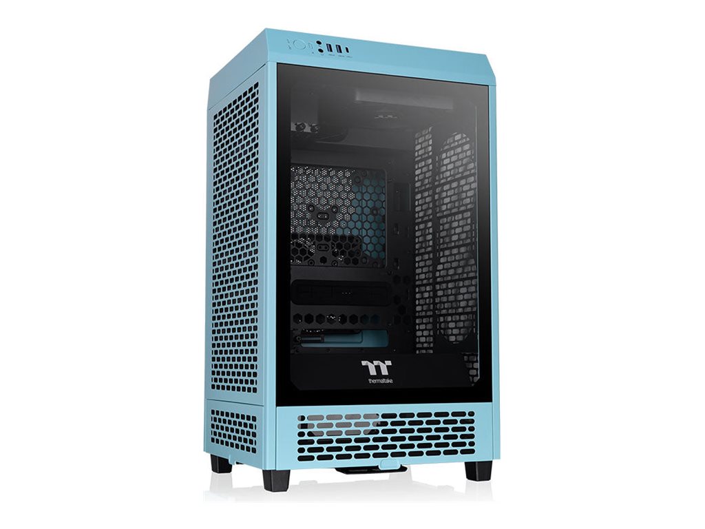 Thermaltake The Tower 200 tuerkis Tempered Glas