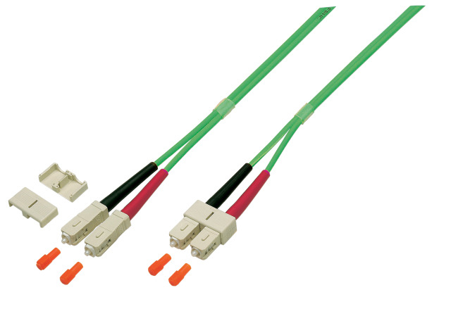 EFB Elektronik O0318.0,5OM5 cavo a fibre ottiche 0,5 m SC OM5 Verde