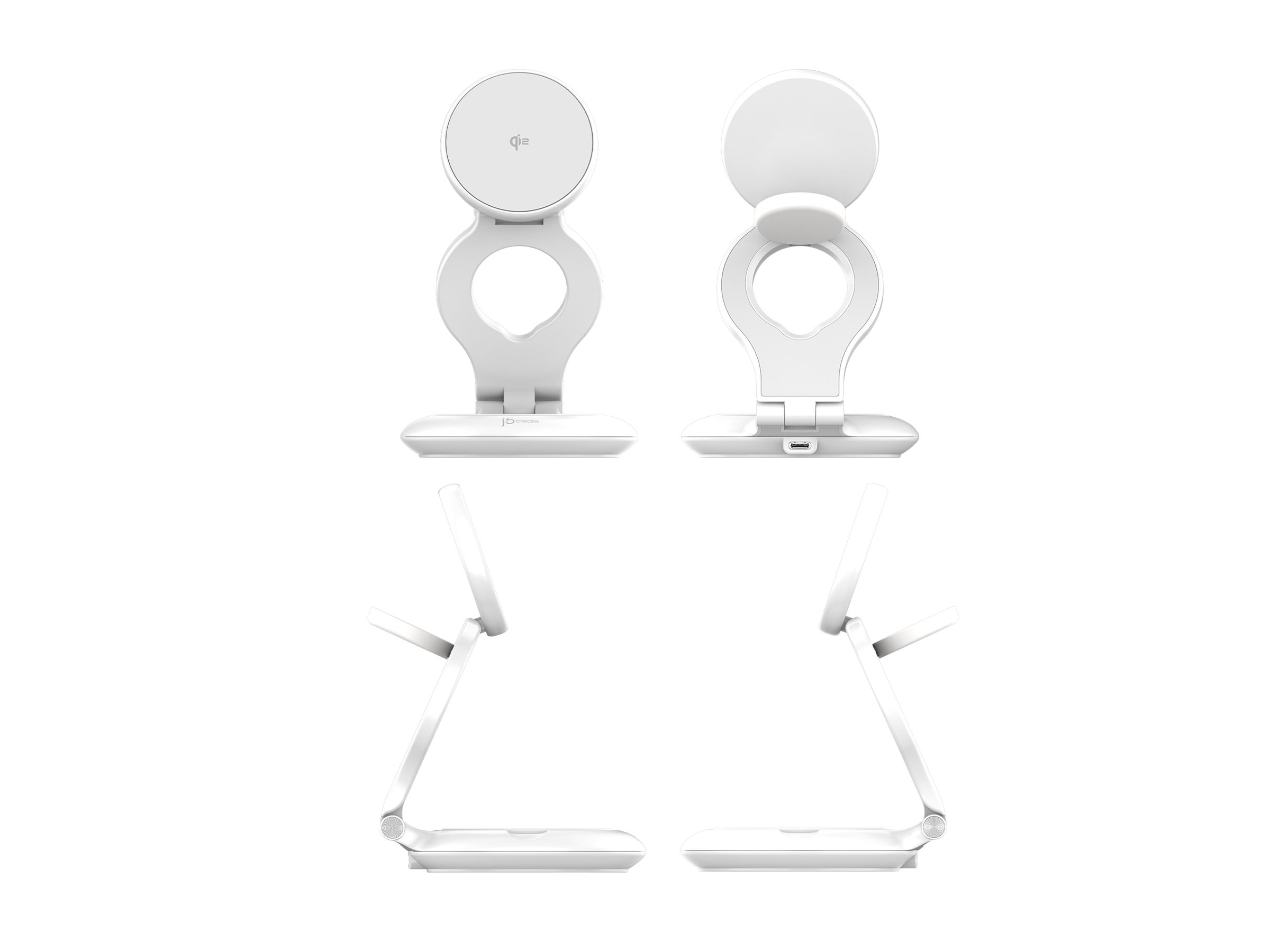 j5create JUPW3415-N cargador de dispositivo m�vil Reloj inteligente, Auriculares, Smartphone Blanco USB Cargador inal�mbrico Carga r�pida Interior