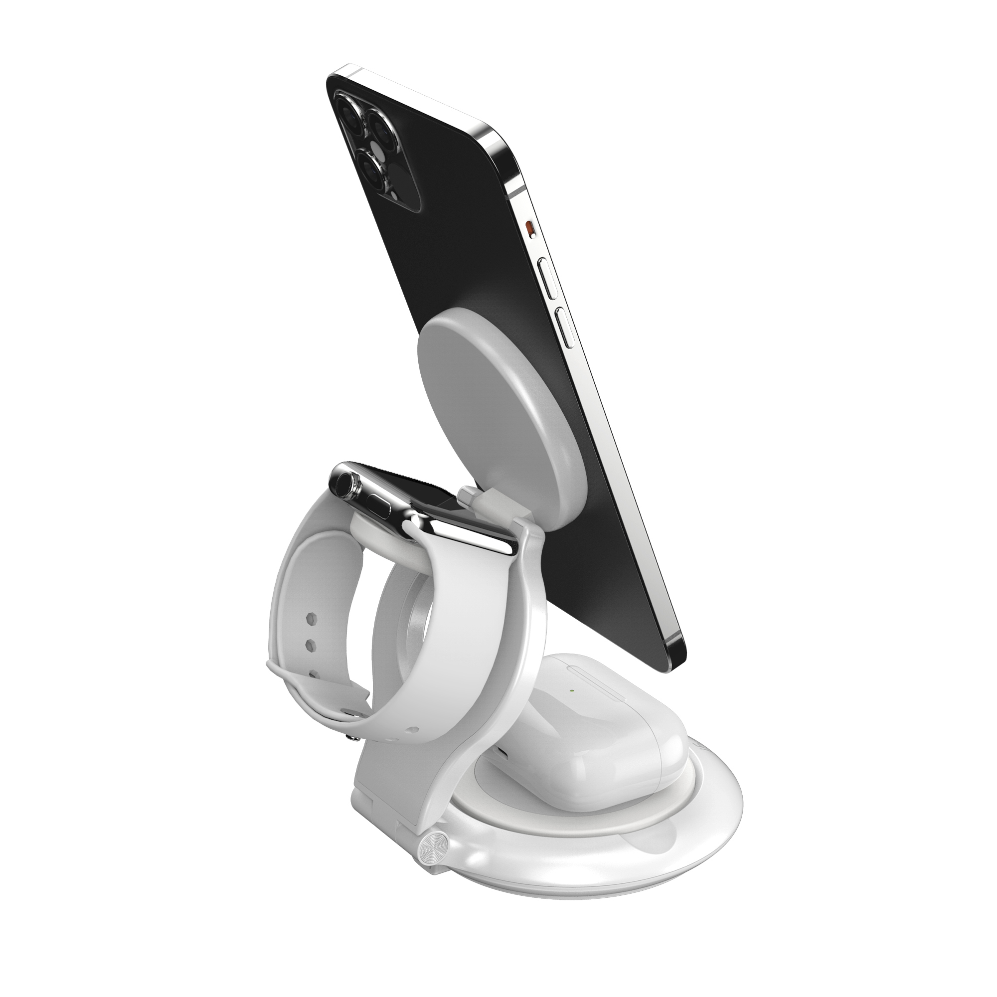 j5create JUPW3415-N cargador de dispositivo m�vil Reloj inteligente, Auriculares, Smartphone Blanco USB Cargador inal�mbrico Carga r�pida Interior