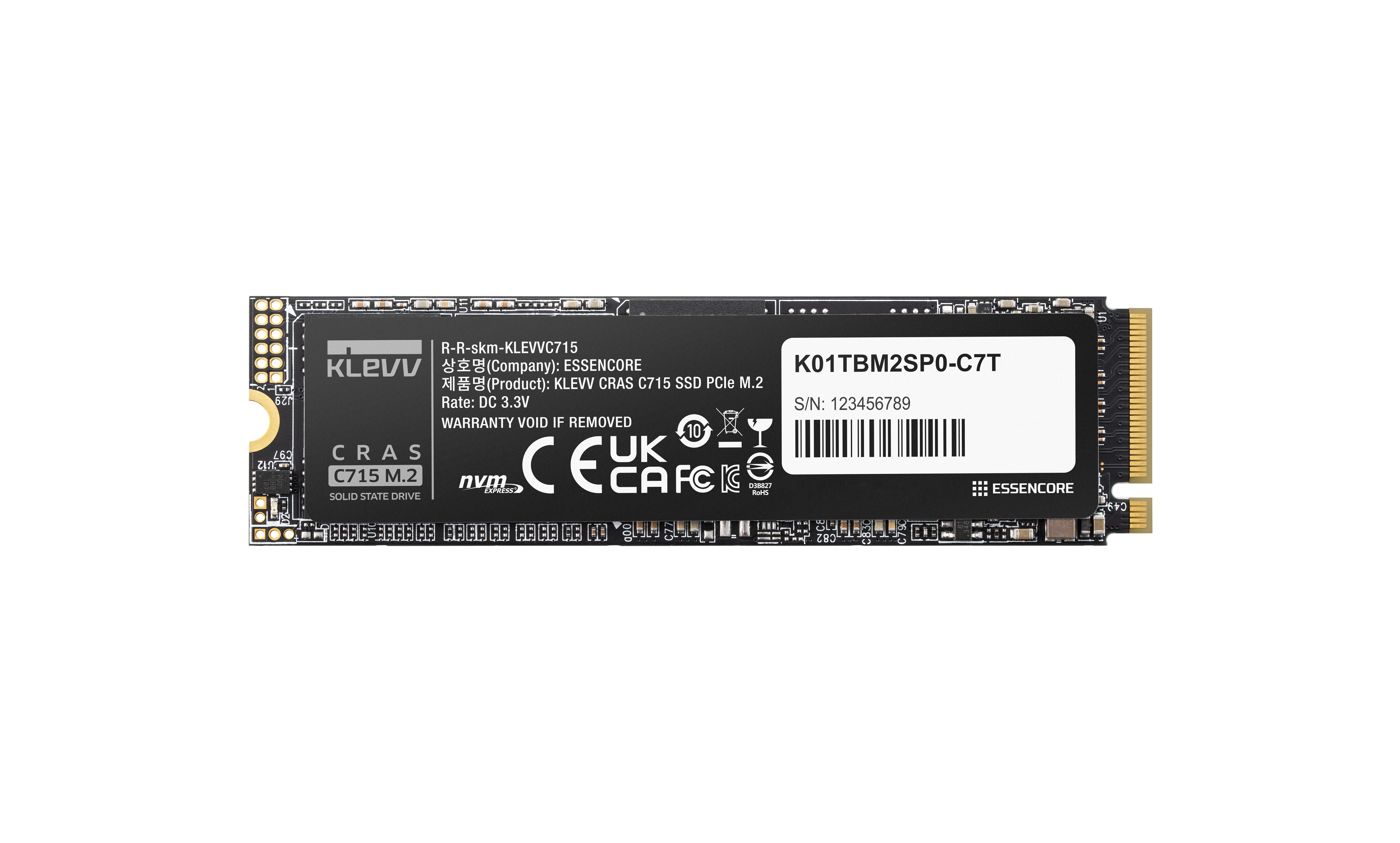 Klevv CRAS C715 512 GB M.2 PCI Express 3.0 NVMe 3D TLC NAND