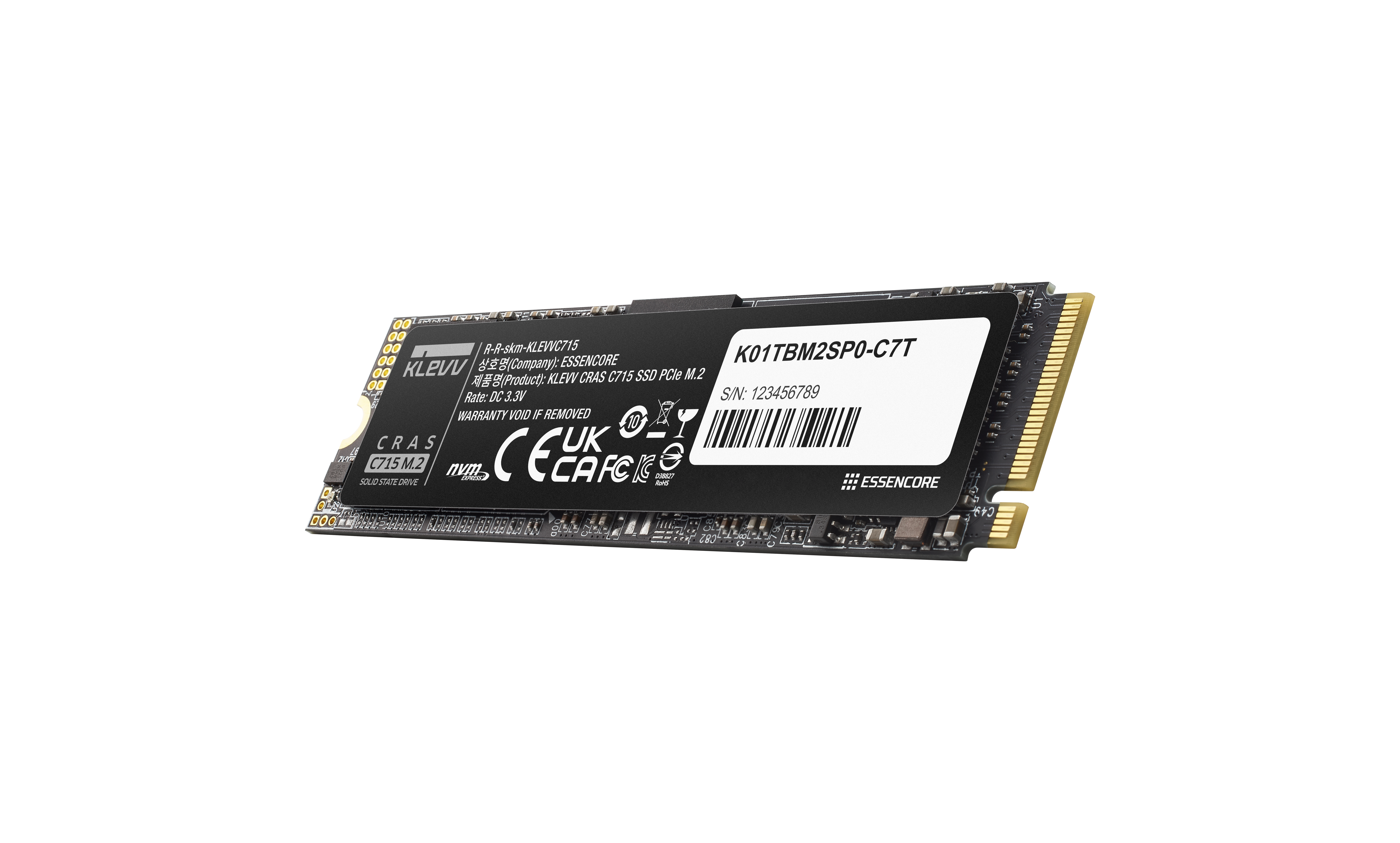 Klevv CRAS C715 512 GB M.2 PCI Express 3.0 NVMe 3D TLC NAND