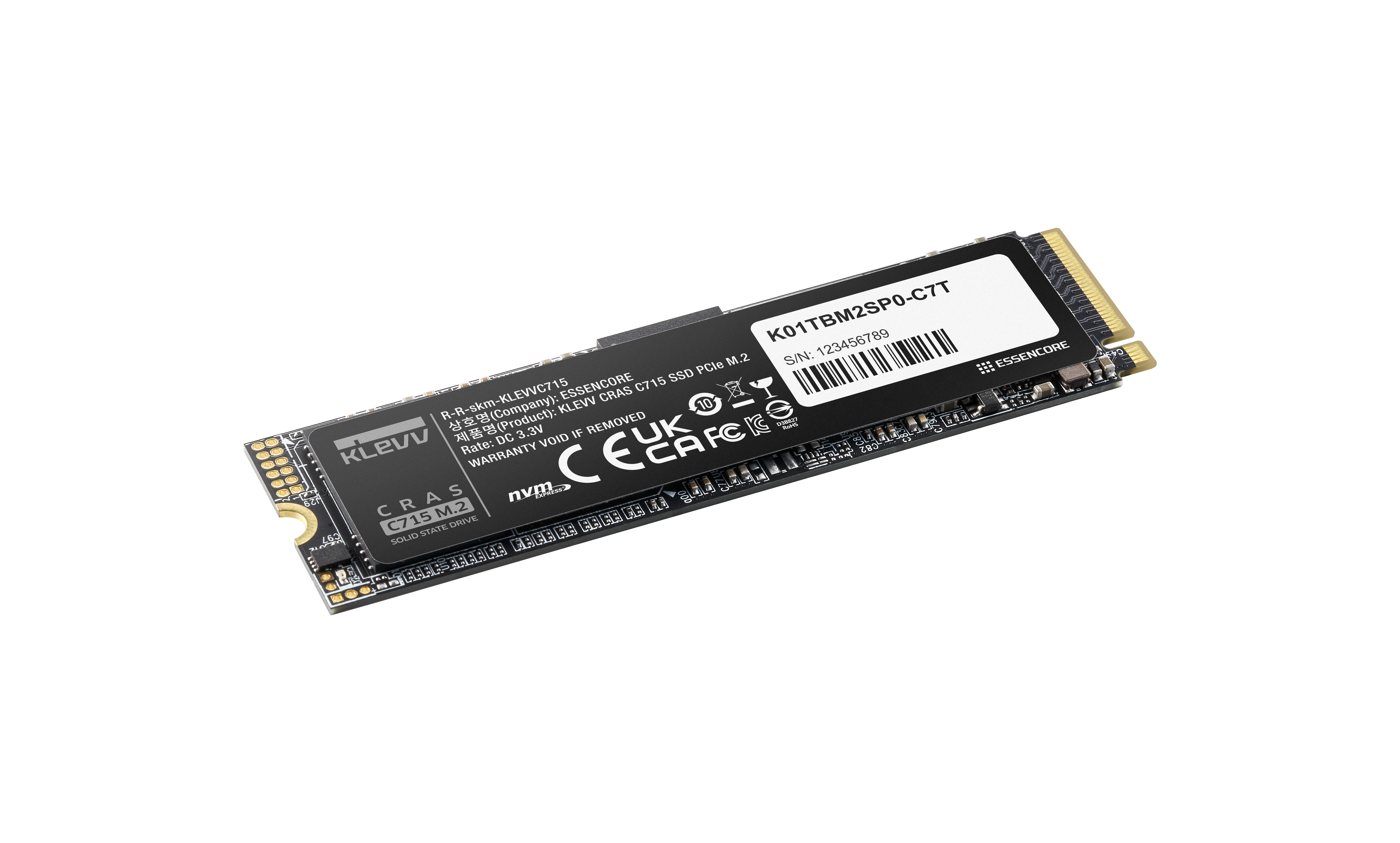 Klevv CRAS C715 512 GB M.2 PCI Express 3.0 NVMe 3D TLC NAND