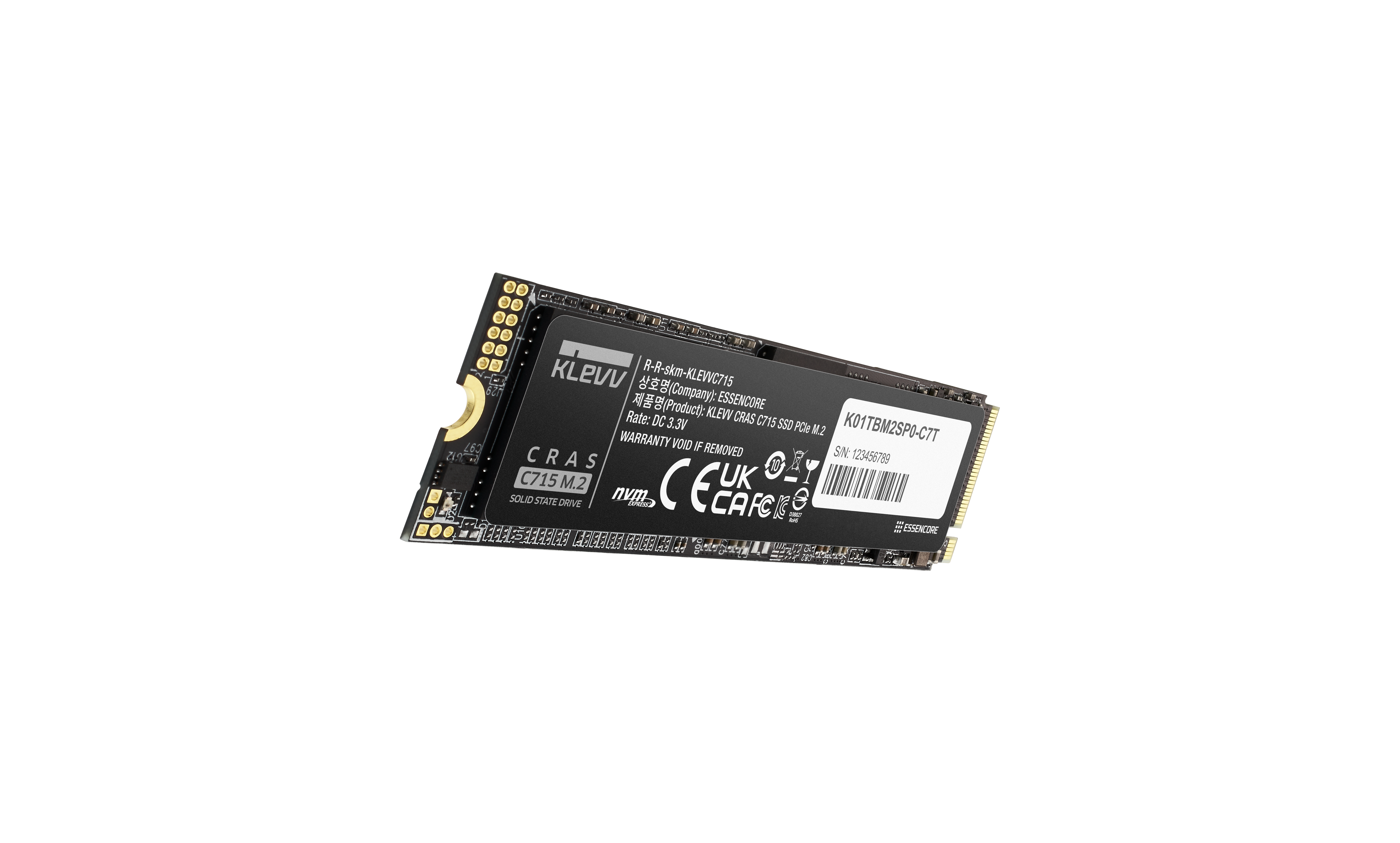 Klevv CRAS C715 512 GB M.2 PCI Express 3.0 NVMe 3D TLC NAND