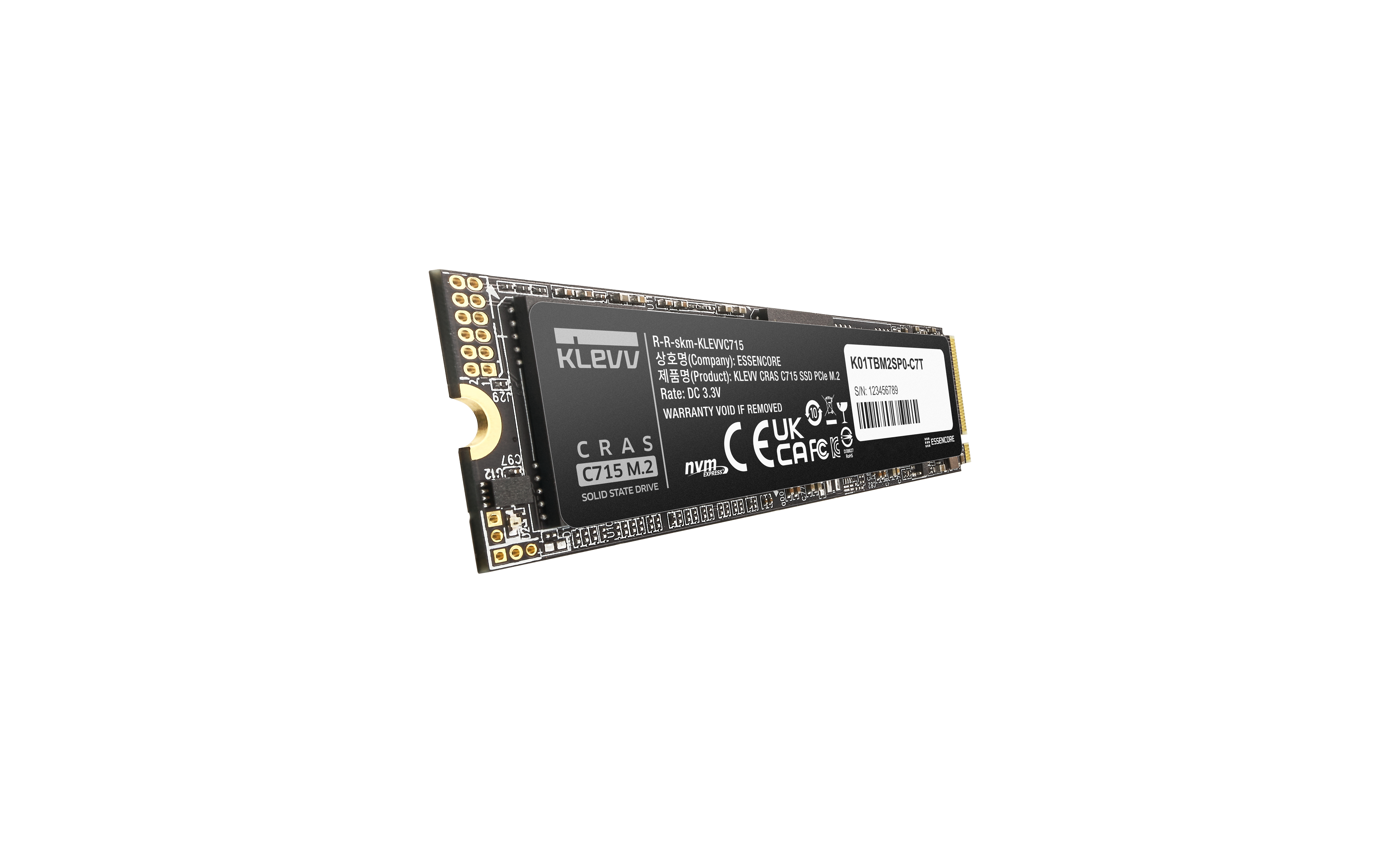 Klevv CRAS C715 512 GB M.2 PCI Express 3.0 NVMe 3D TLC NAND