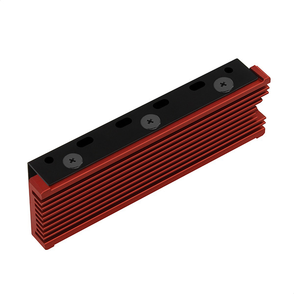 Axagon CLR-M2 syst�me de refroidissement d ordinateur M.2 NVMe SSD, Disque �lectronique Dissipateur thermique/Radiateur Noir, Rouge 1 pi�ce(s)