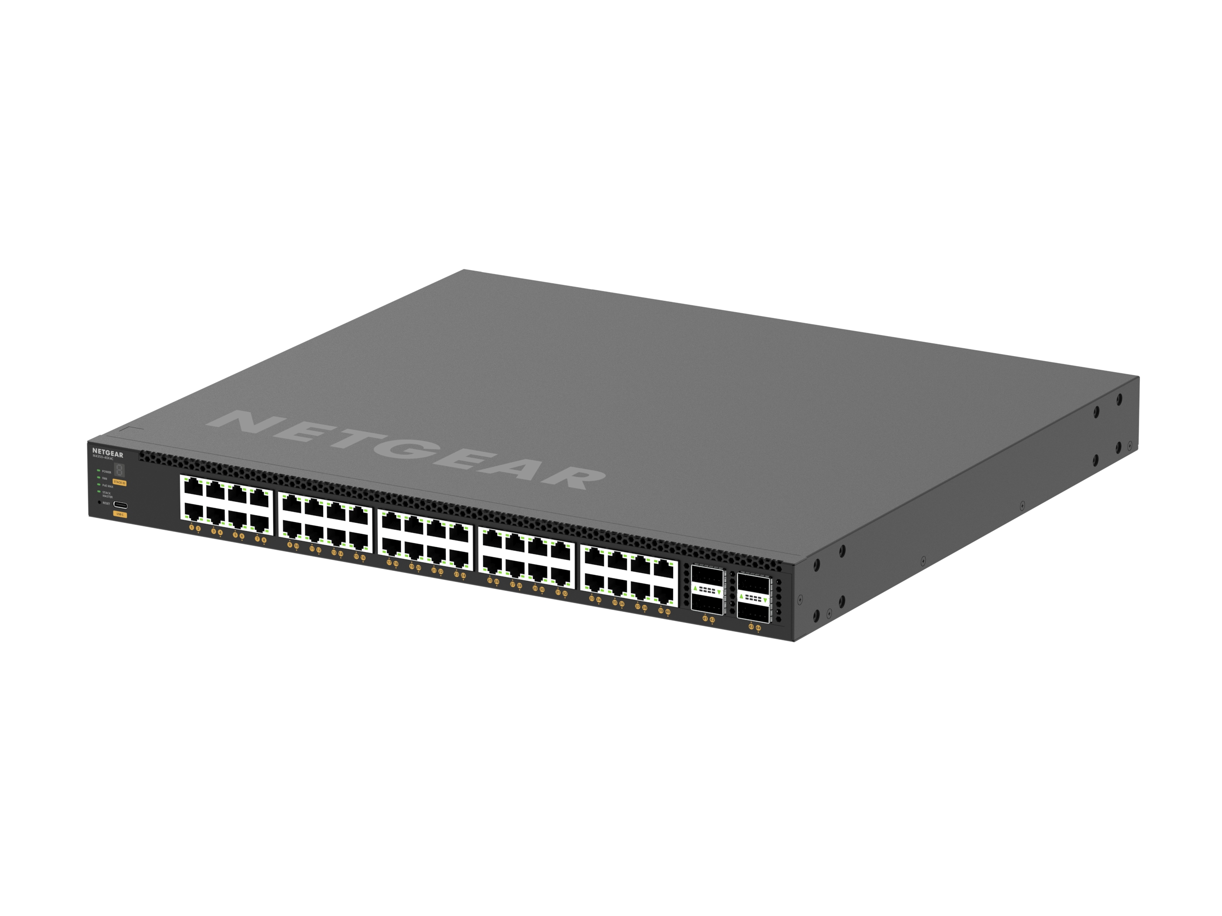 NETGEAR M4350-40X4C G�r� L3 10G Ethernet (100/1000/10000) Connexion Ethernet, supportant lalimentation via ce port (PoE) 1U Noir