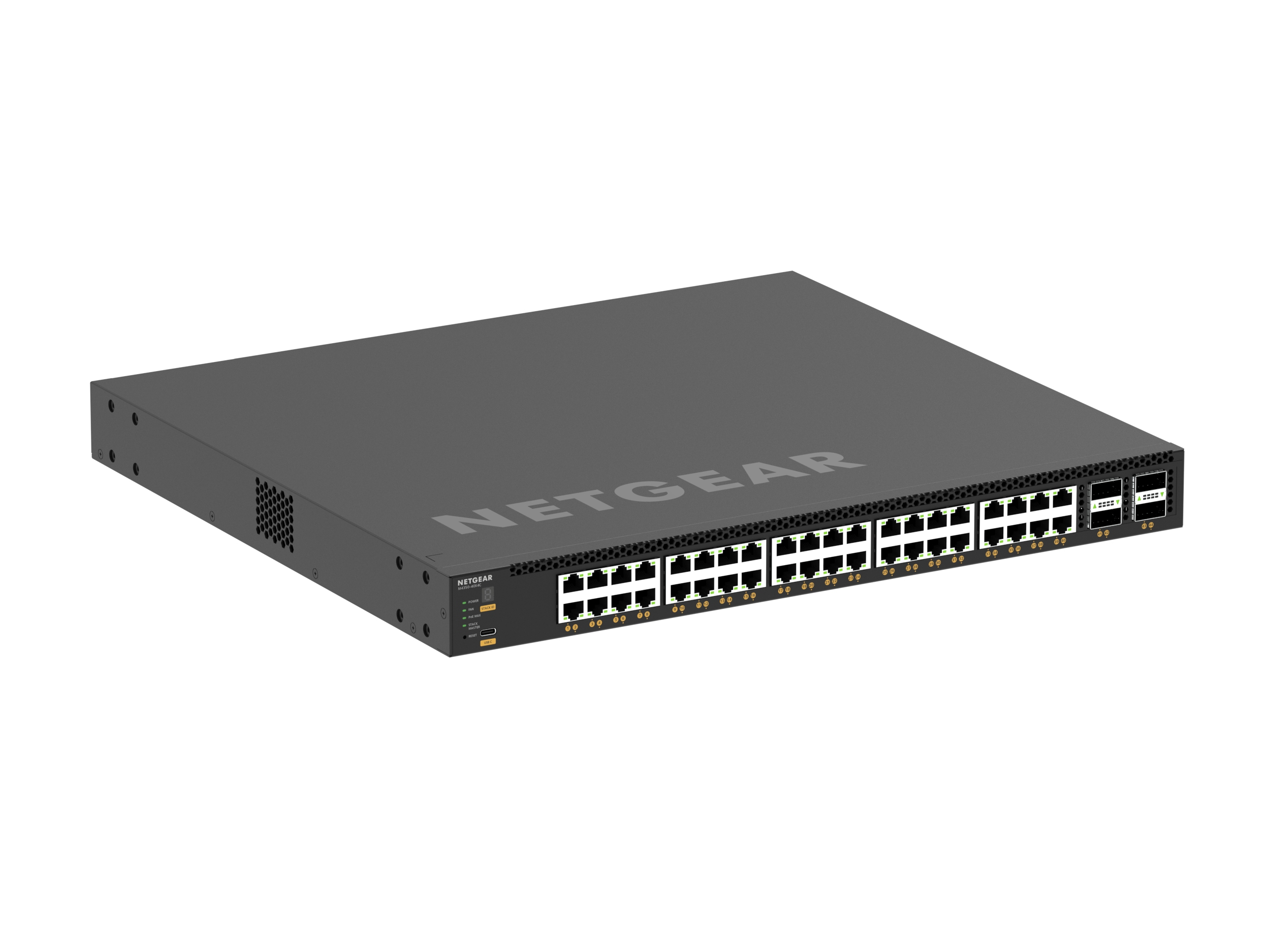 NETGEAR M4350-40X4C G�r� L3 10G Ethernet (100/1000/10000) Connexion Ethernet, supportant lalimentation via ce port (PoE) 1U Noir