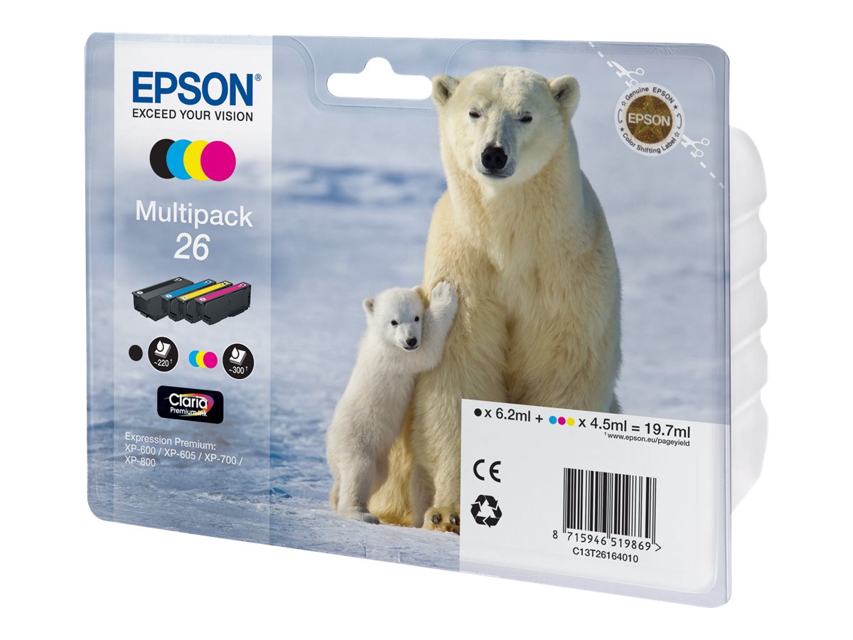 Epson Polar bear Multipack 4-colours 26 Claria Premium Ink