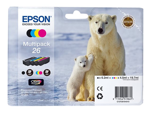 Epson Polar bear Multipack 4-colours 26 Claria Premium Ink