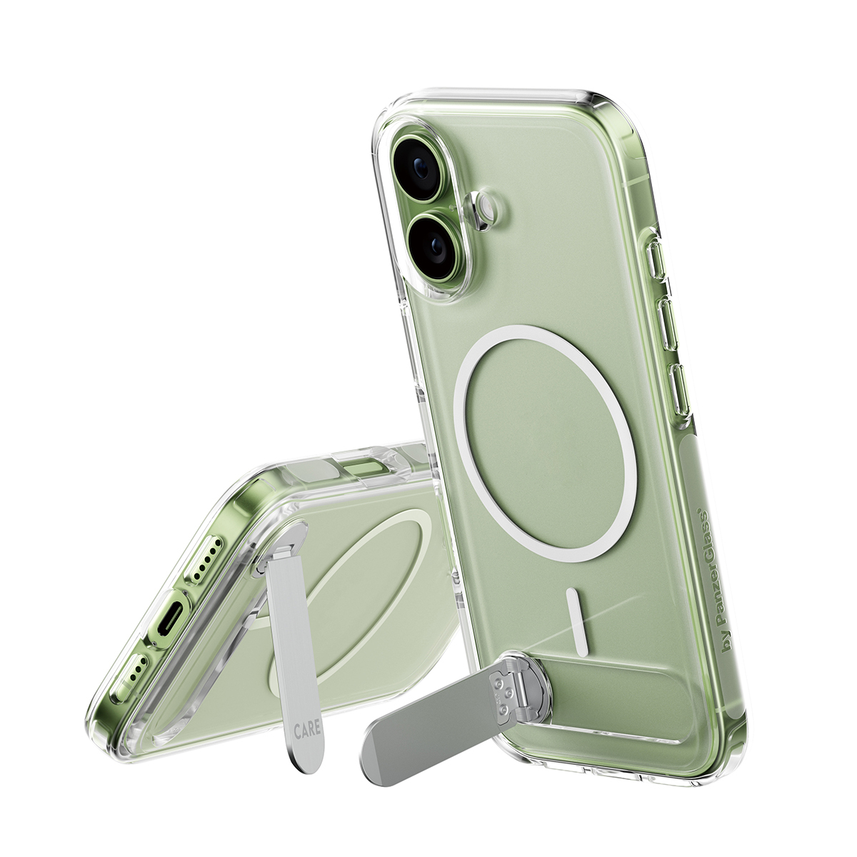 PanzerGlass CARE by � Feature Case Transparent w. Kickstand & MagSafe iPhone 17 coque de protection pour t�l�phones portables Housse