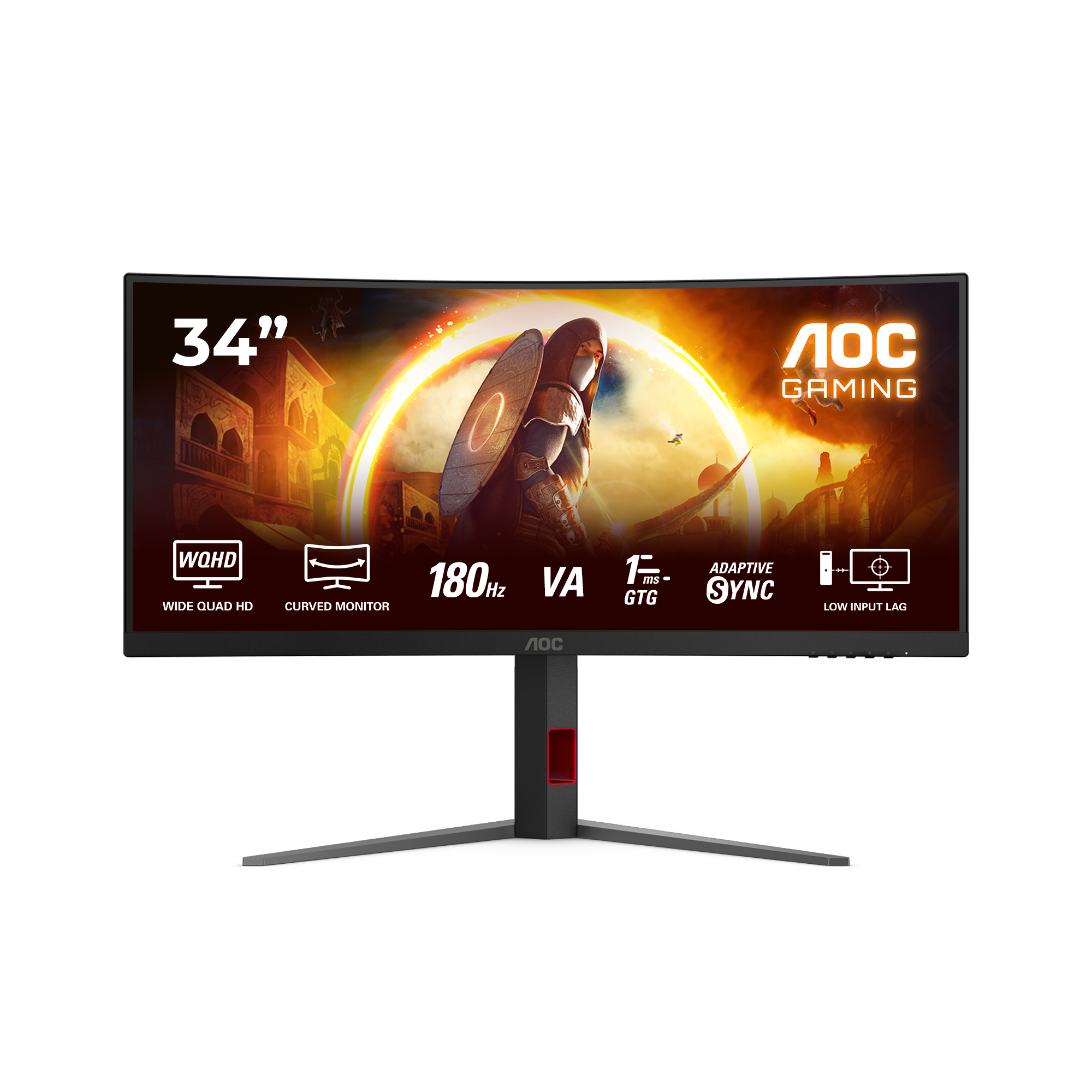 AOC G4 CU34G4 computer monitor 86.4 cm (34) 3440 x 1440 pixels Wide Quad HD LED Black, Red