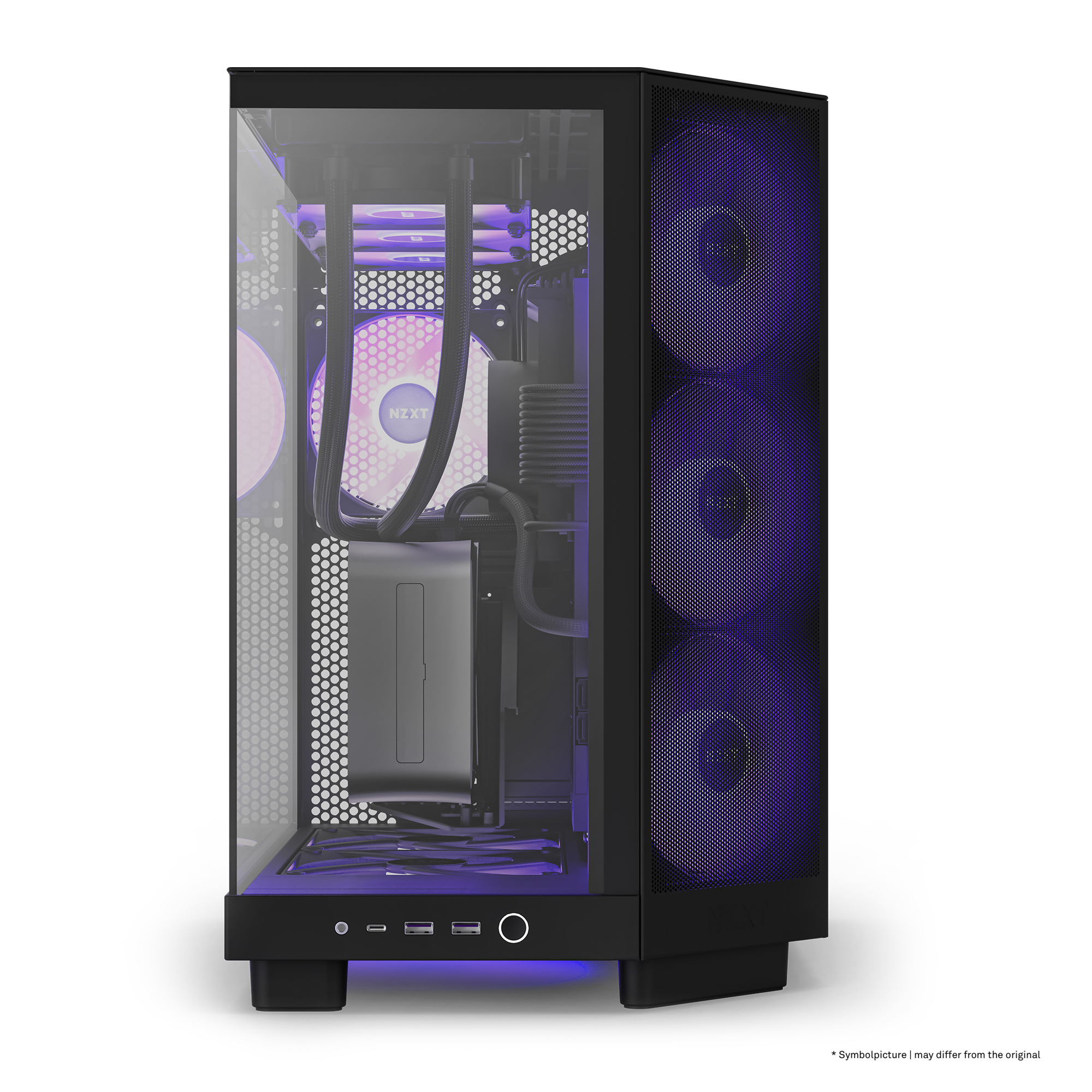 NZXT H series H6 Flow RGB - Mid tower - ATX - Seitenteil mit Fenster (geh�rtetes Glas)