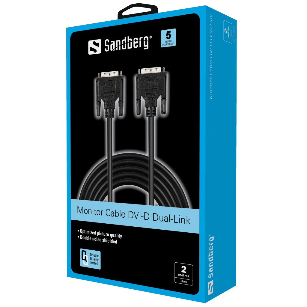Sandberg Monitor Cable DVI-DVI 2 m