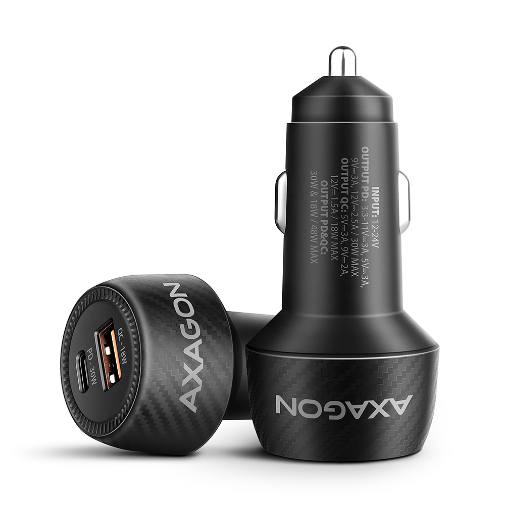 Axagon PWC-PQ48 PD3.0 & QC4+ 2xOUTPUTS car charger 48W