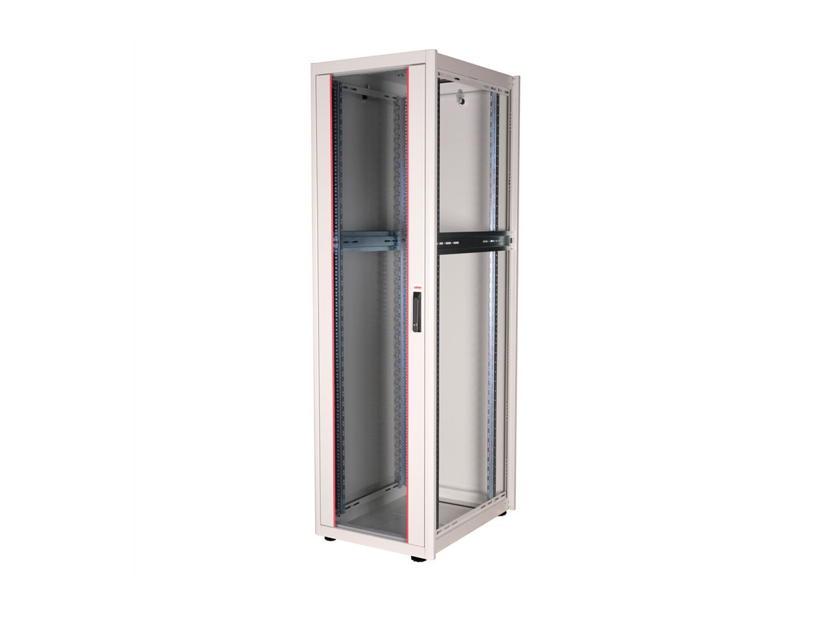ROLINE Basic - Schrank Netzwerkschrank - Glas T�r, 600x800 BxT - RAL 7035, Hellgrau - 42HE - 48.3 cm (19)