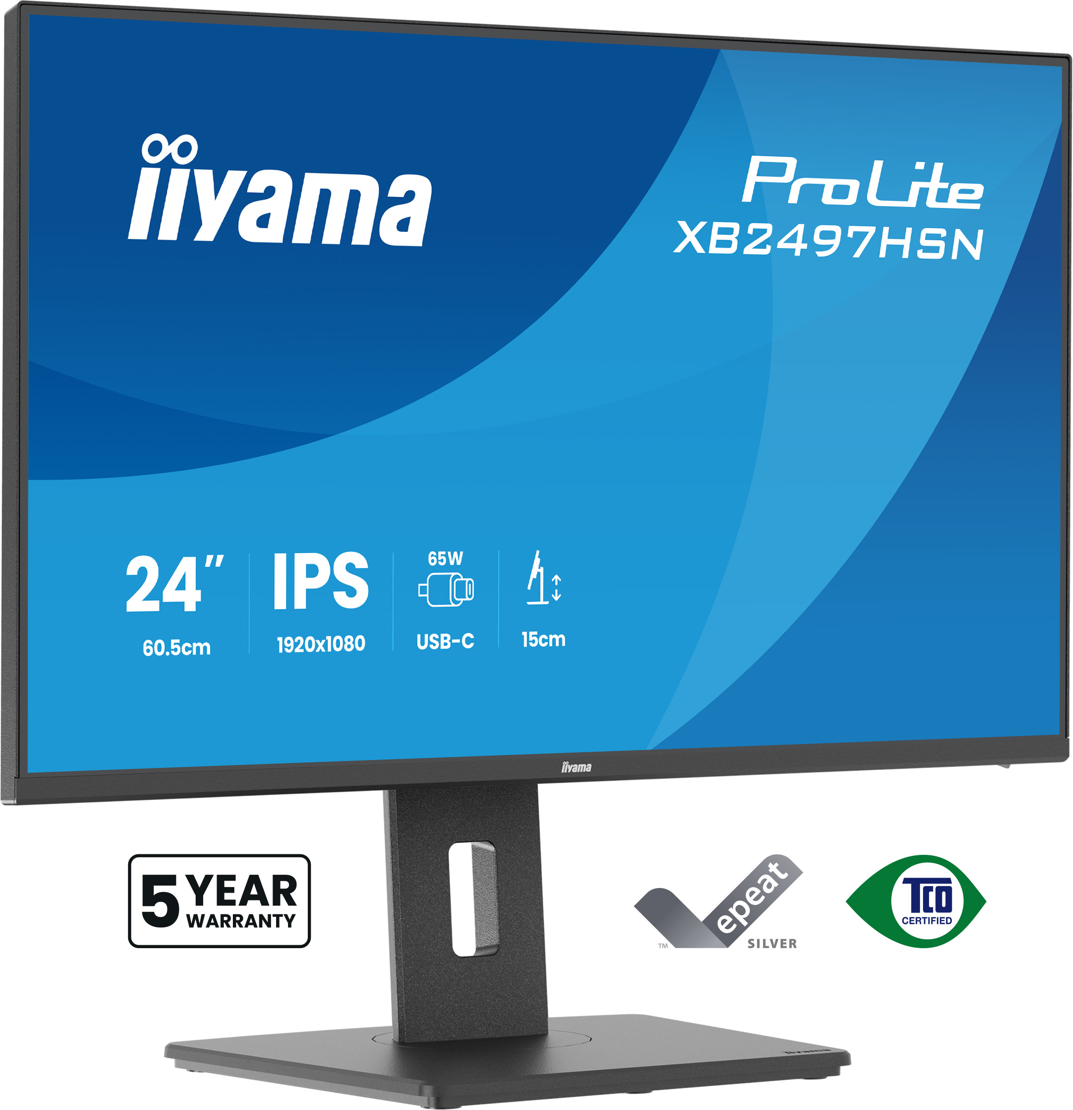 iiyama ProLite XB2497HSN-B1 computer monitor 60.5 cm (23.8) 1920 x 1080 pixels Full HD LED Black