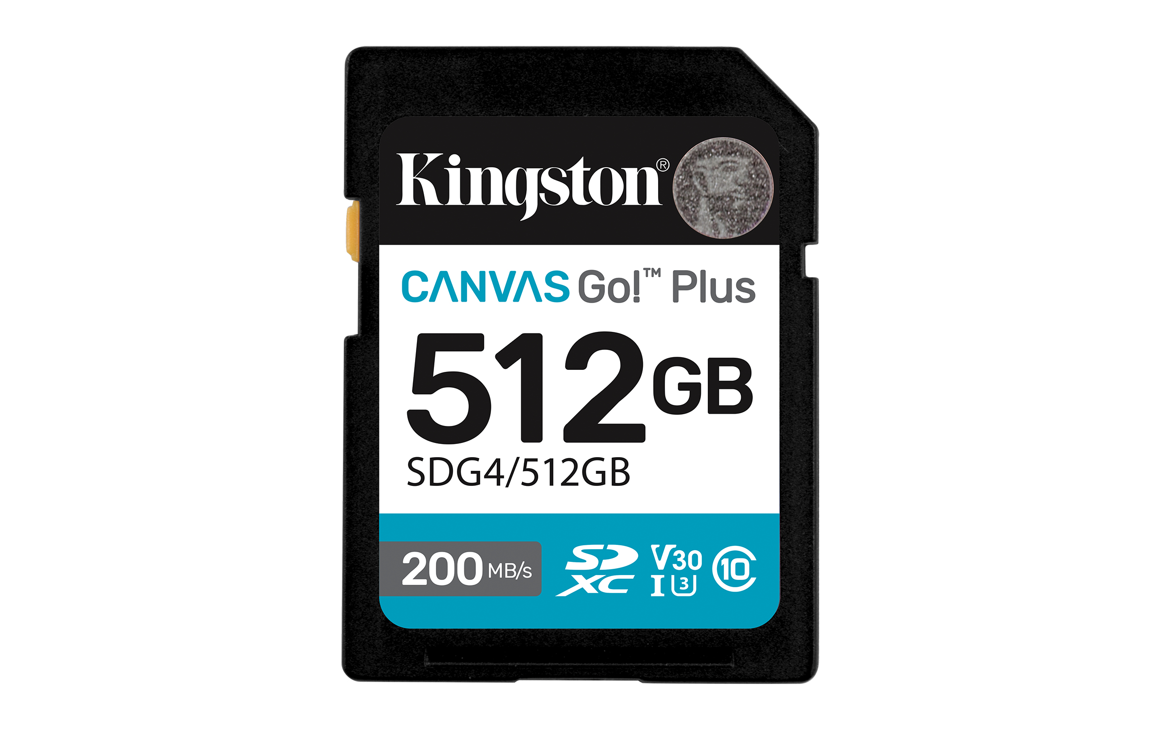 Kingston 512GB SDXC Canvas Go Plus Gen4 200MB/s C10 UHS-I U - Secure Digital (SD)