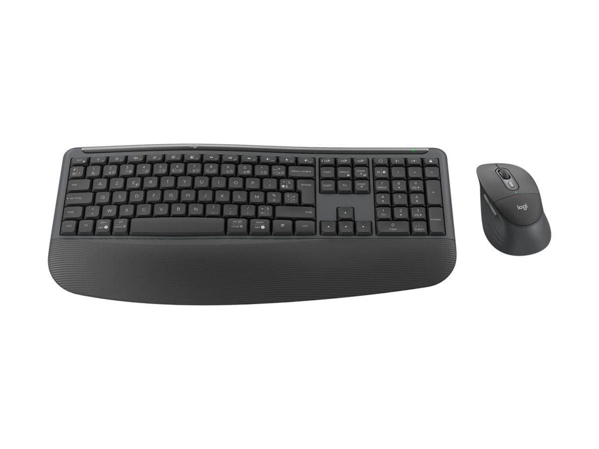 Logitech Signature Comfort Plus Combo MK880 for Business teclado Rat�n incluido Universal USB + Bluetooth AZERTY Franc�s Grafito