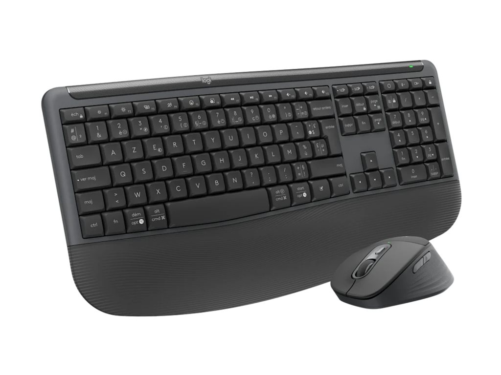 Logitech Signature Comfort Plus Combo MK880 for Business teclado Rat�n incluido Universal USB + Bluetooth AZERTY Franc�s Grafito