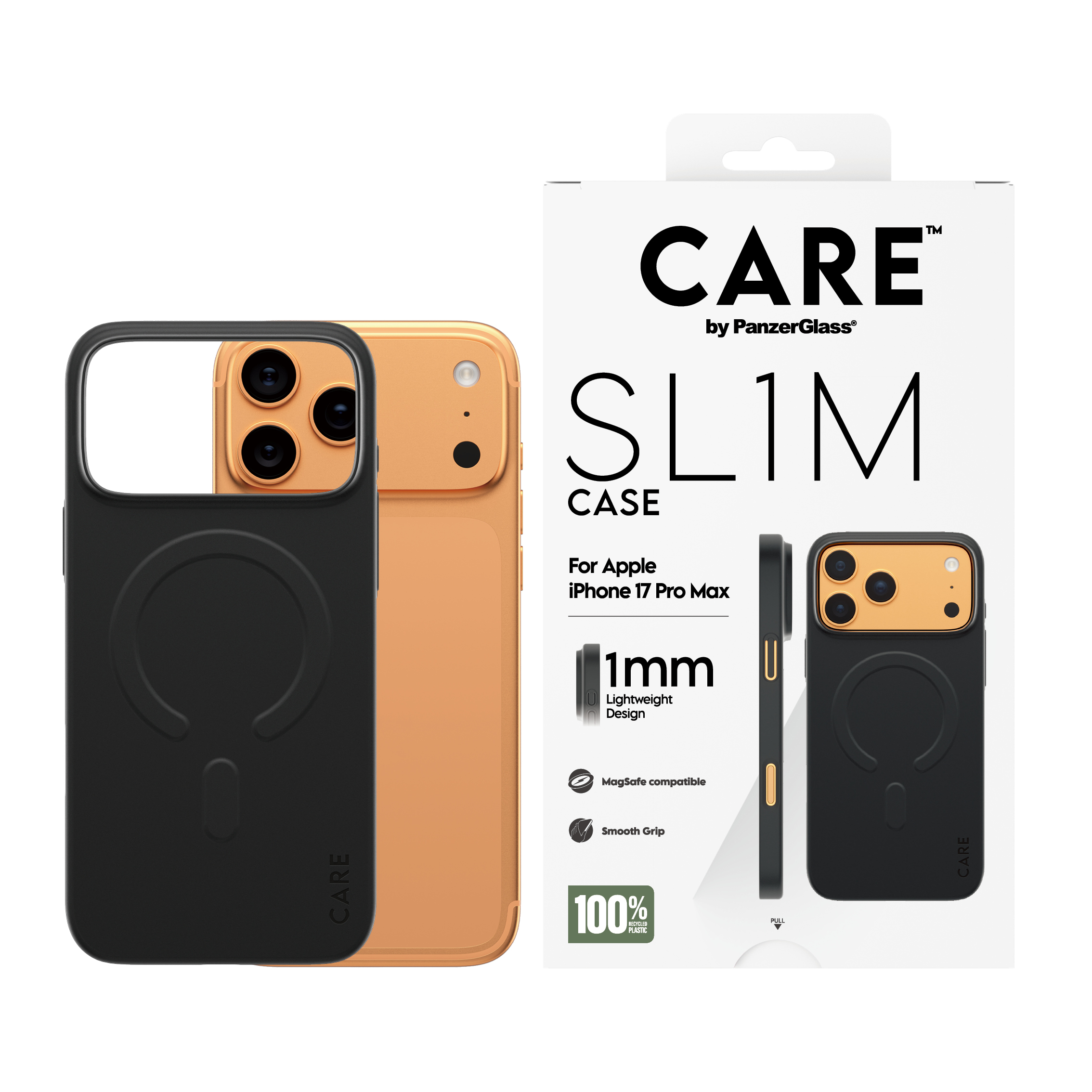 PanzerGlass CARE by � SL1M Case Black w. MagSafe iPhone 17 Pro Max funda para tel�fono m�vil Negro