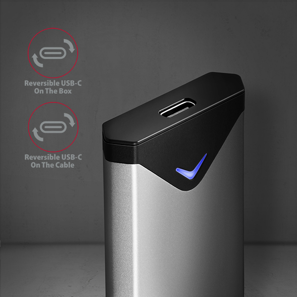 Axagon EEM2-UG2 caja para disco duro externo Caja externa para unidad de estado slido (SSD) Negro, Gris M.2