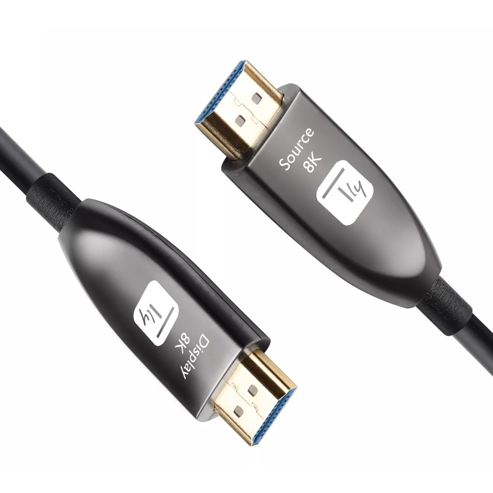 Techly High Speed - HDMI-Kabel - HDMI m�nnlich zu 19 pin micro HDMI Type D m�nnlich - 30 m - Glasfaser - Schwarz - Active Optical Cable (AOC)