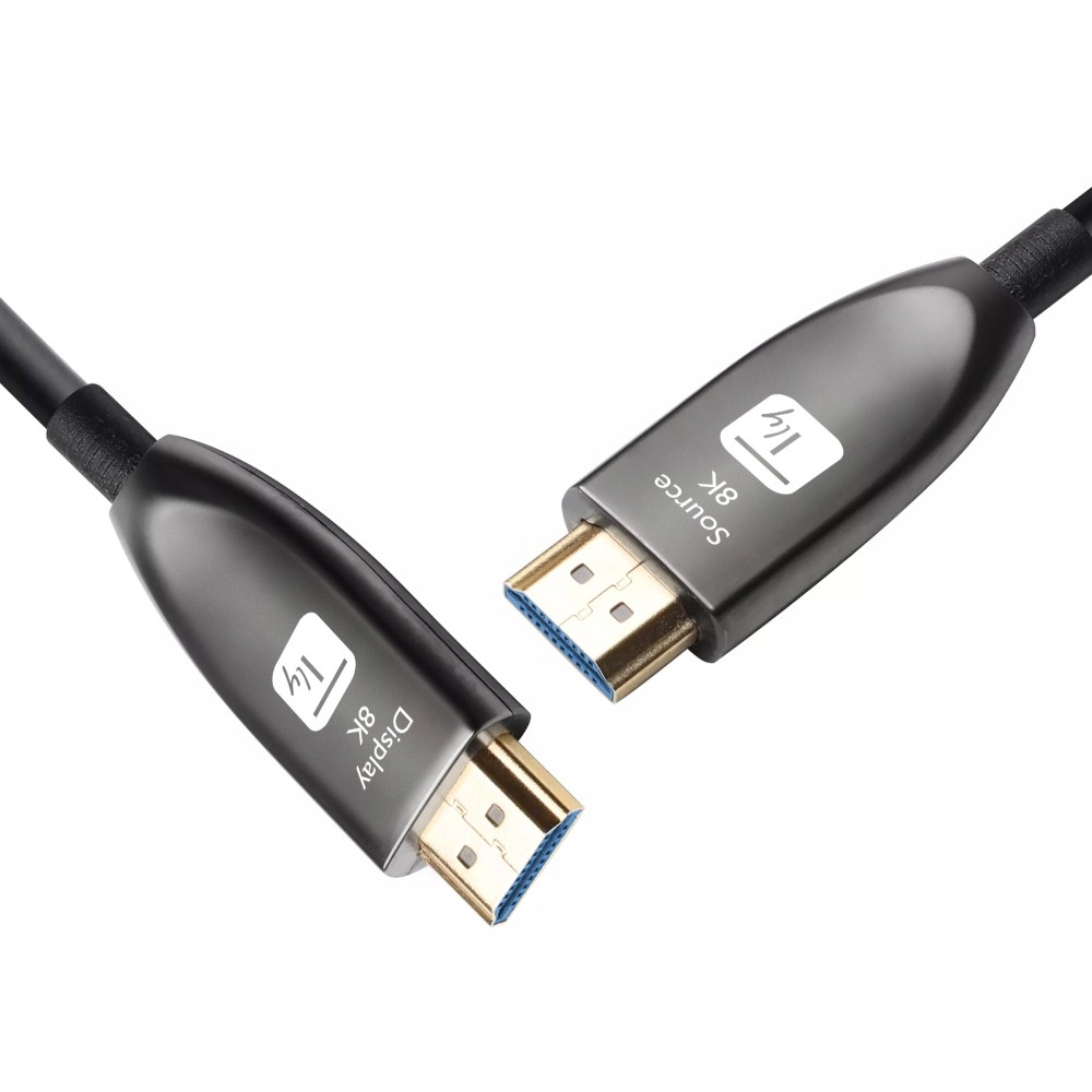 Techly High Speed - HDMI-Kabel - HDMI m�nnlich zu 19 pin micro HDMI Type D m�nnlich - 30 m - Glasfaser - Schwarz - Active Optical Cable (AOC)